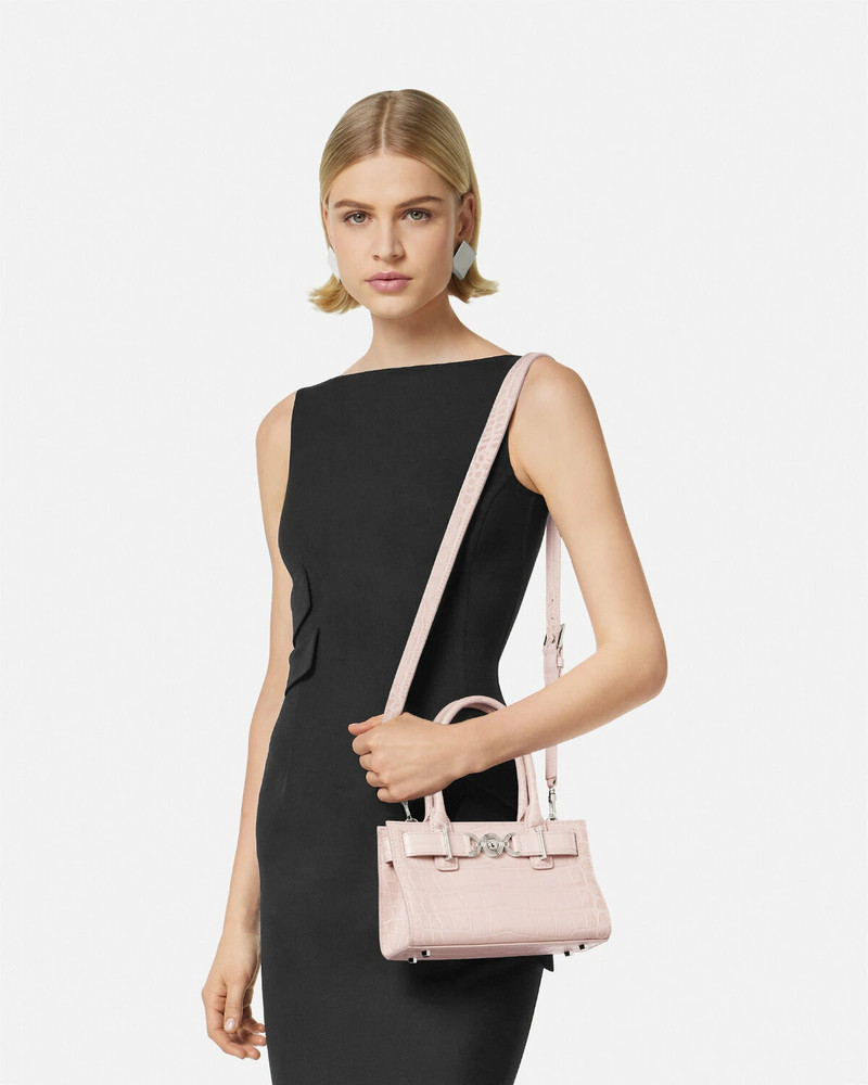 Croc-Effect Medusa '95 Small Tote Bag 4