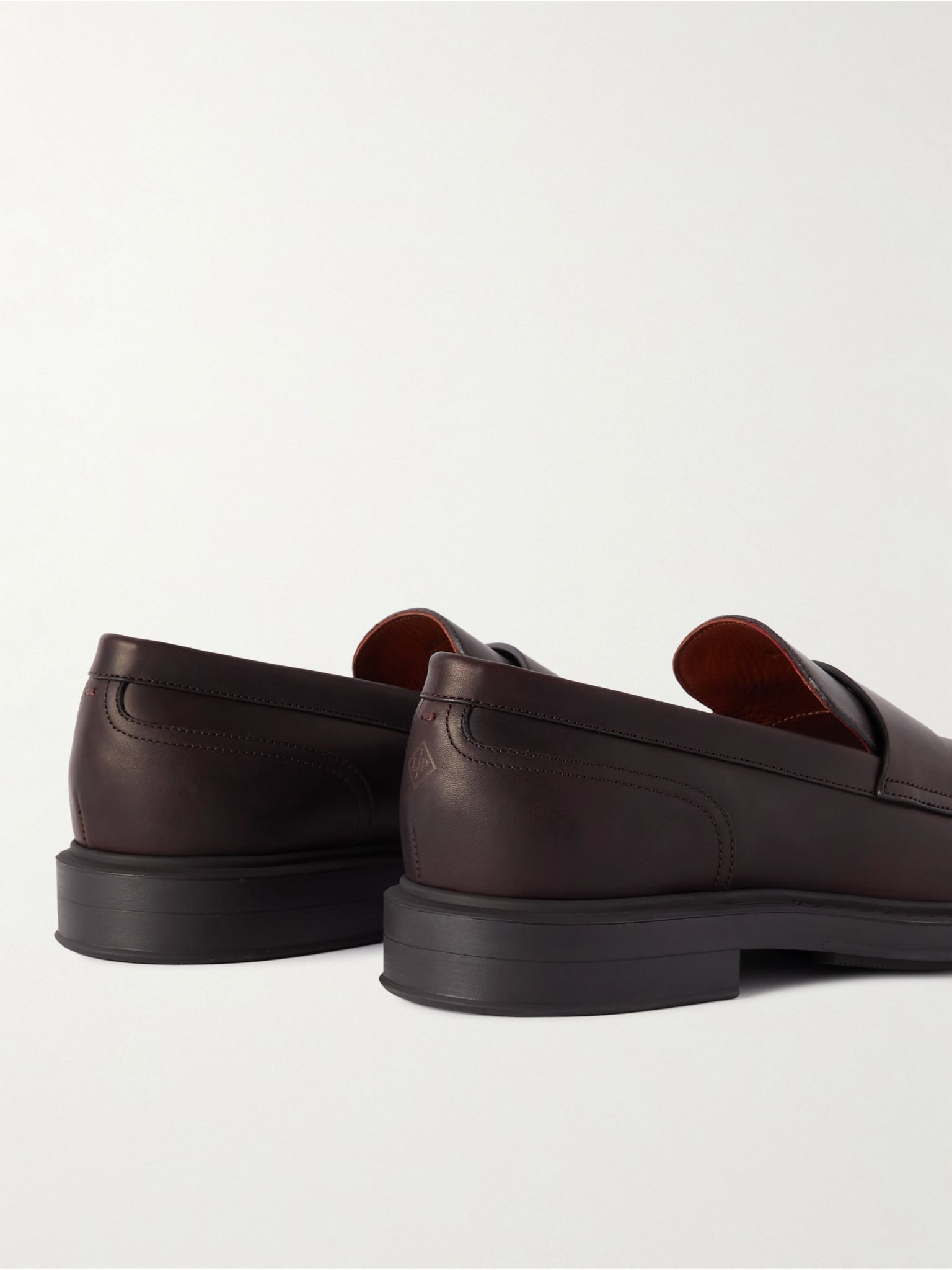 Travis Leather Penny Loafers Dark brown - 5