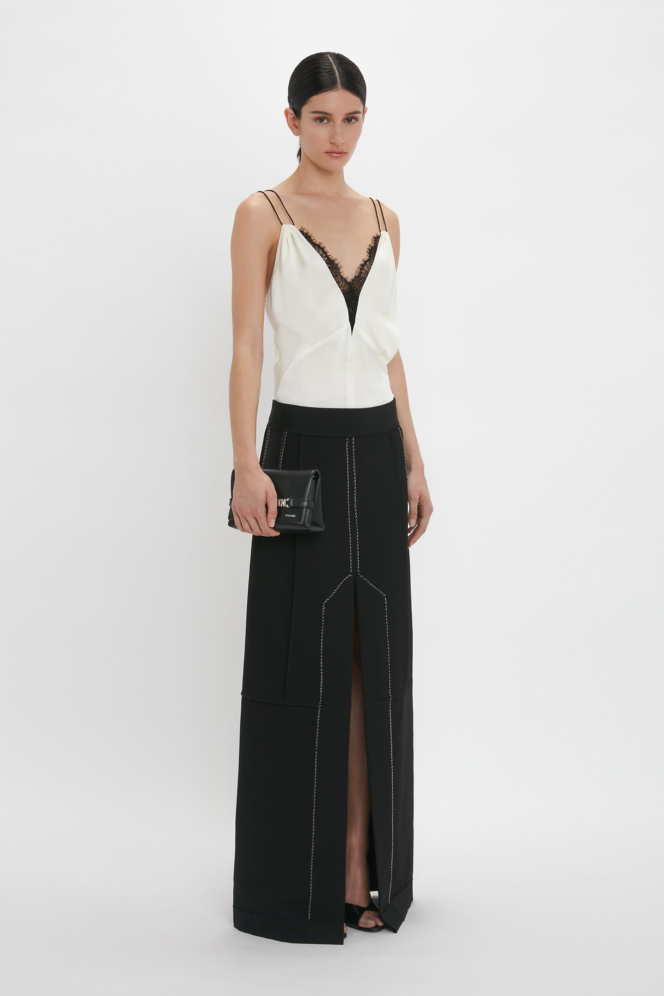 Lace Detail Cami Top In Harvest Ivory - 3