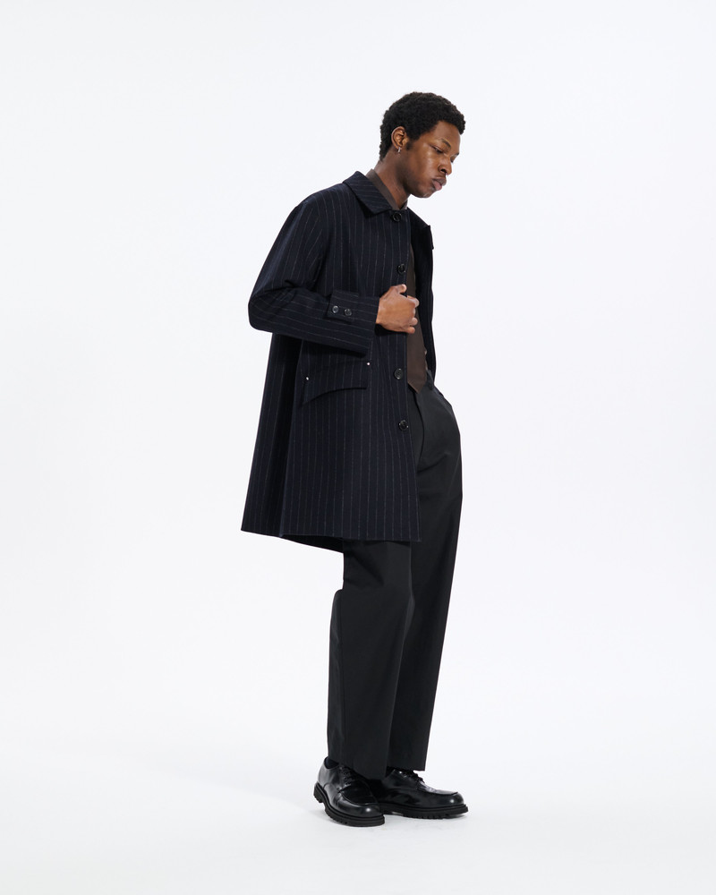 Mackintosh Humbie Chalkstripe Wool Coat outlook