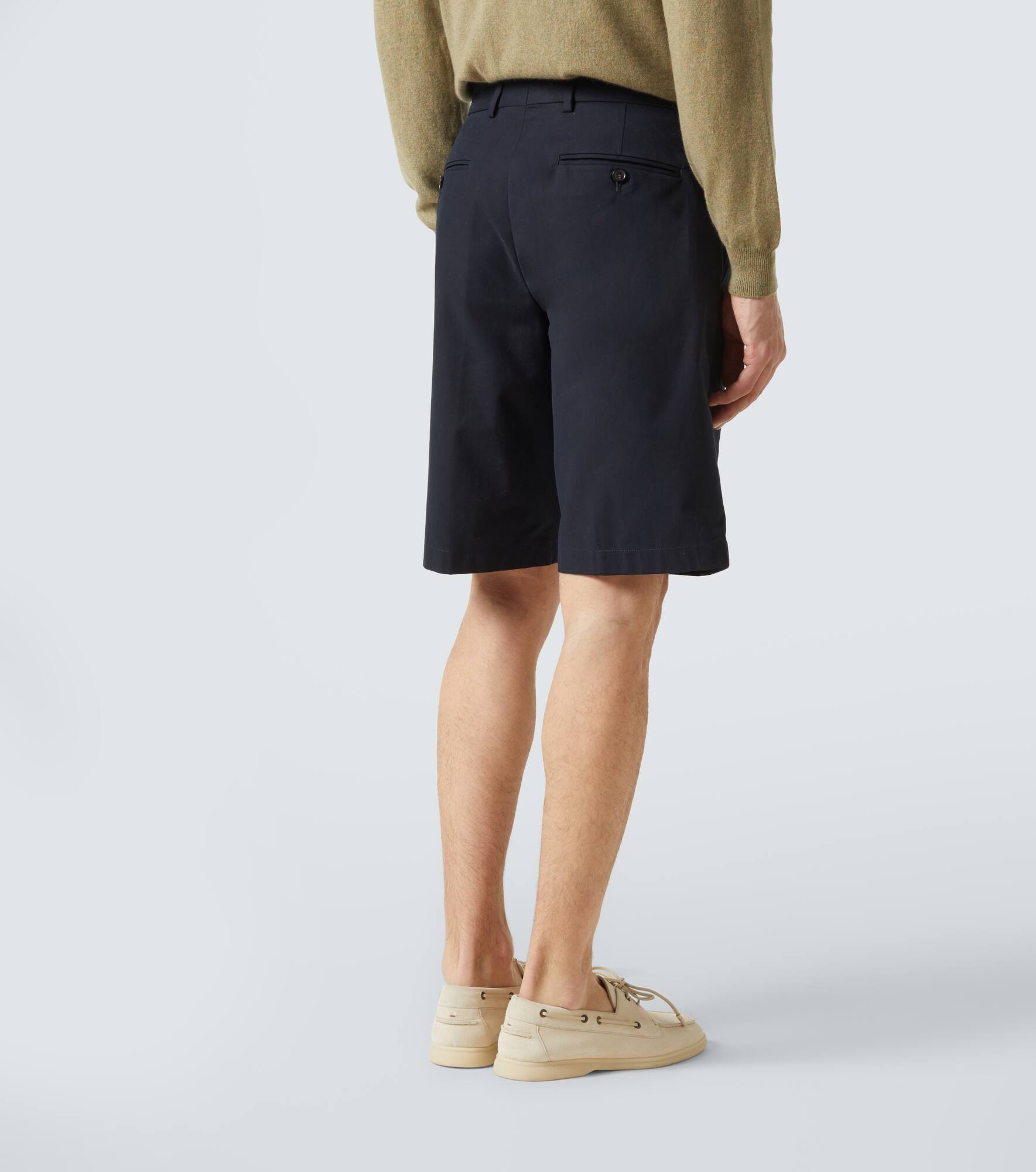 Cotton-blend Bermuda shorts - 4