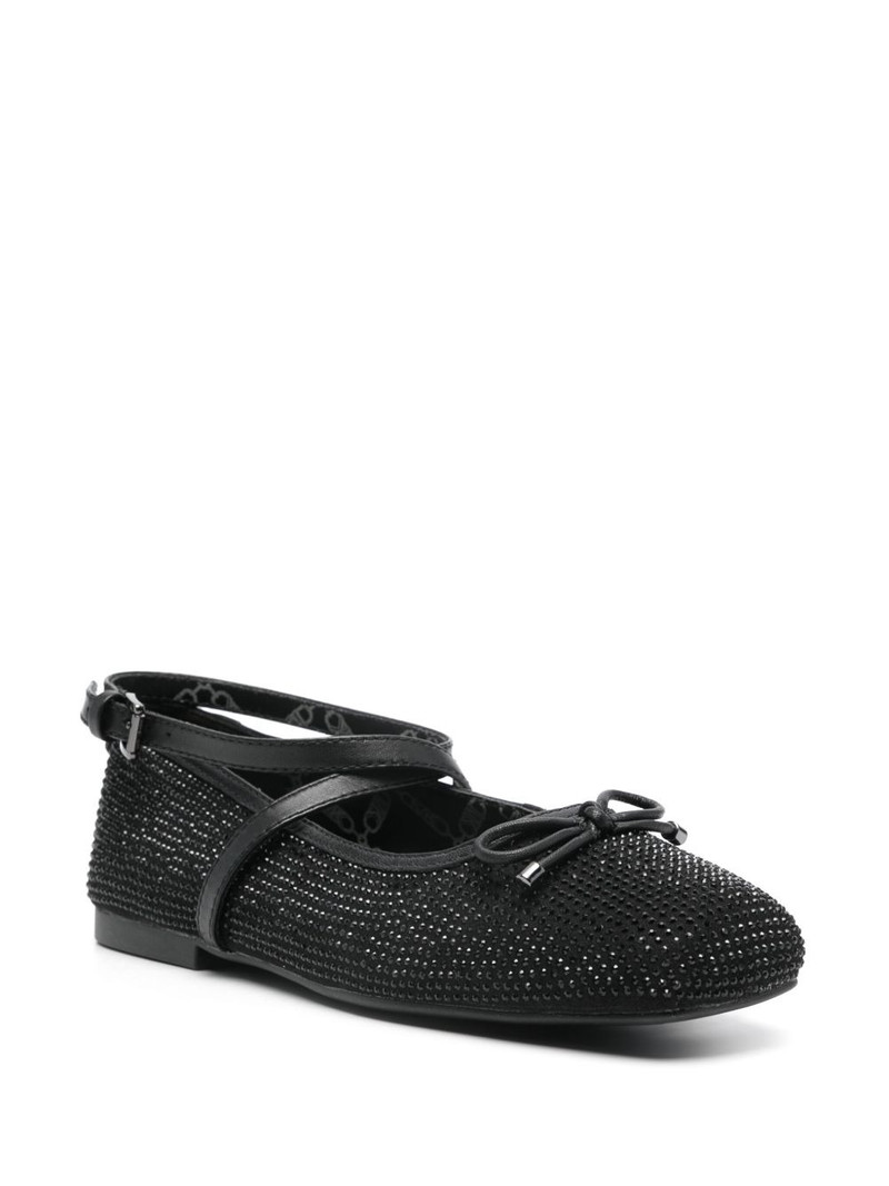 MICHAEL KORS rhinestone-embellished ballerina shoes outlook