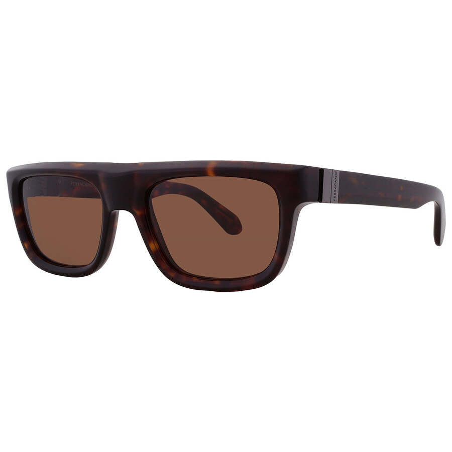 Ferragamo Brown Square Men's Sunglasses SF2009S 242 56 - 2