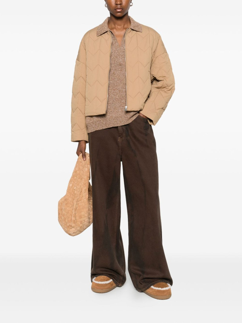 Maison Kitsuné quilted zip-up bomber jacket outlook