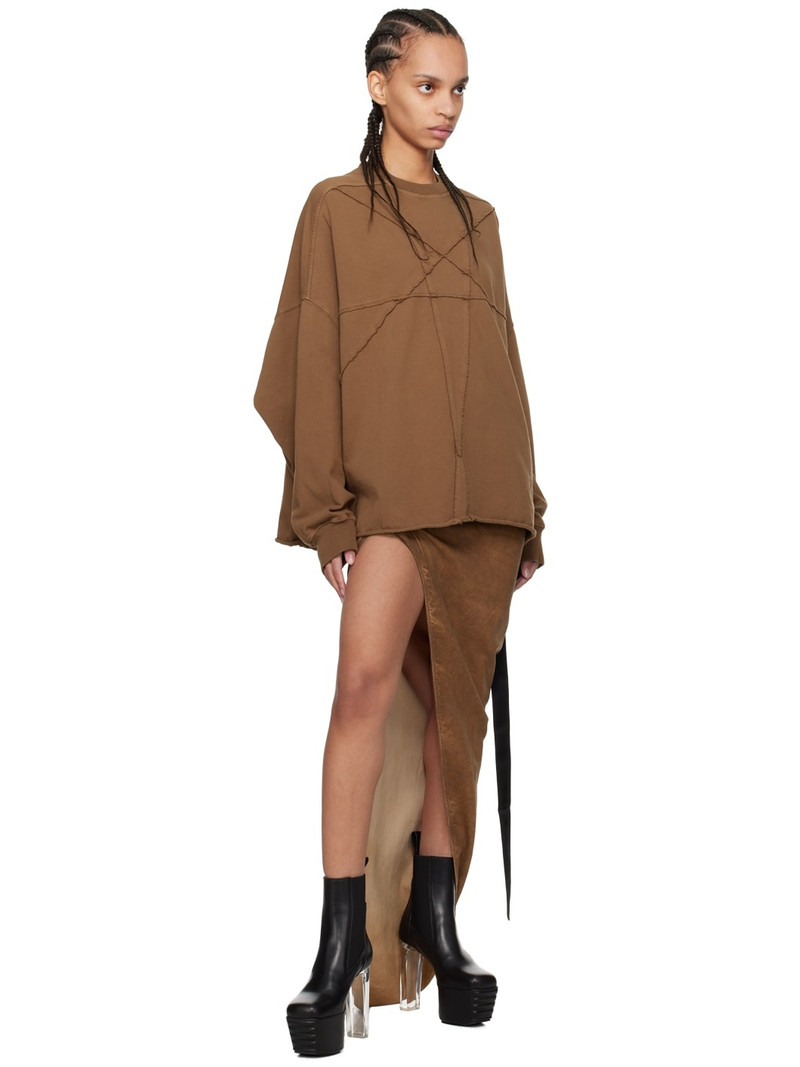 Rick Owens DRKSHDW Brown Crater T Sweatshirt outlook