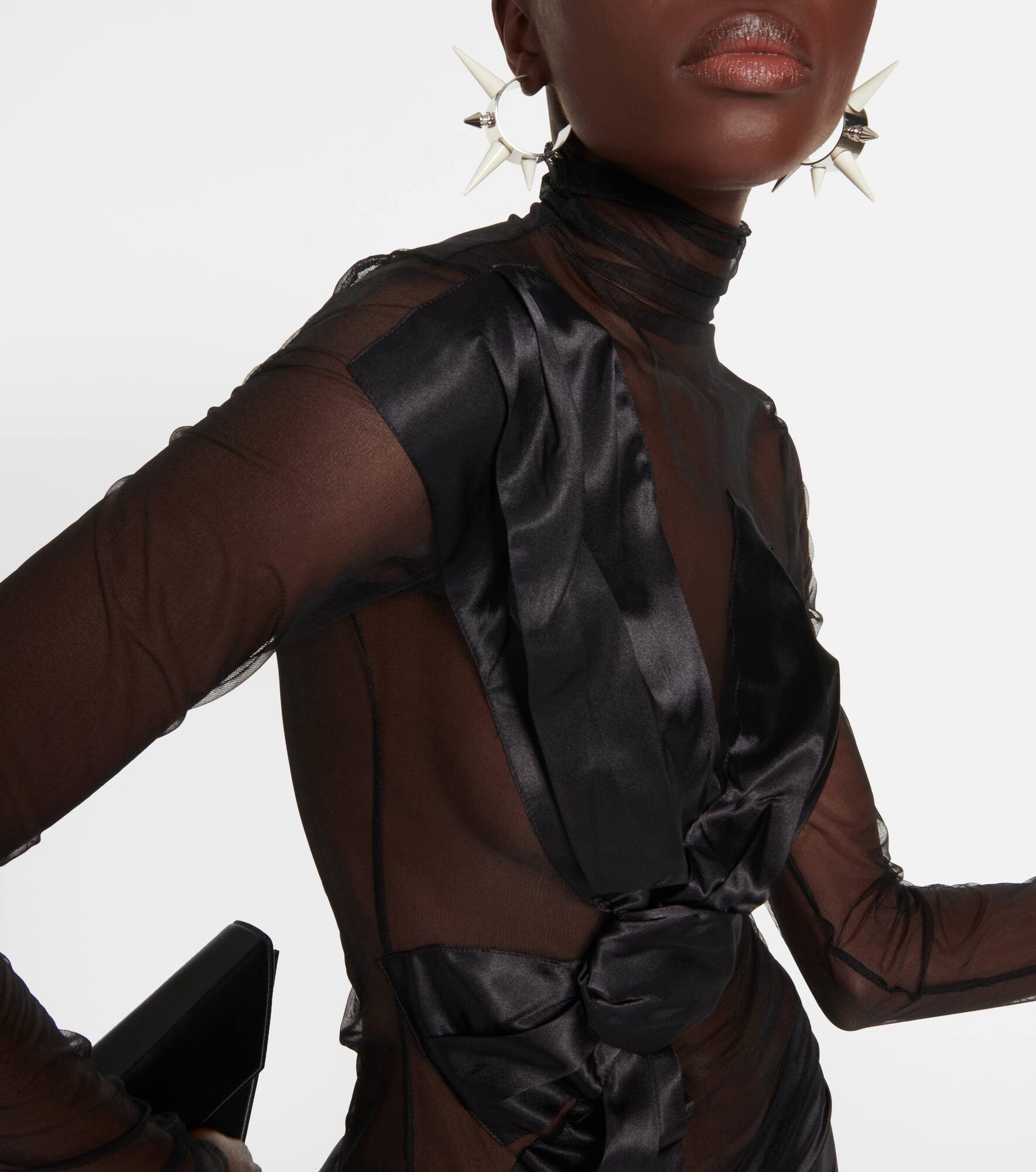 Sheer turtleneck top - 4