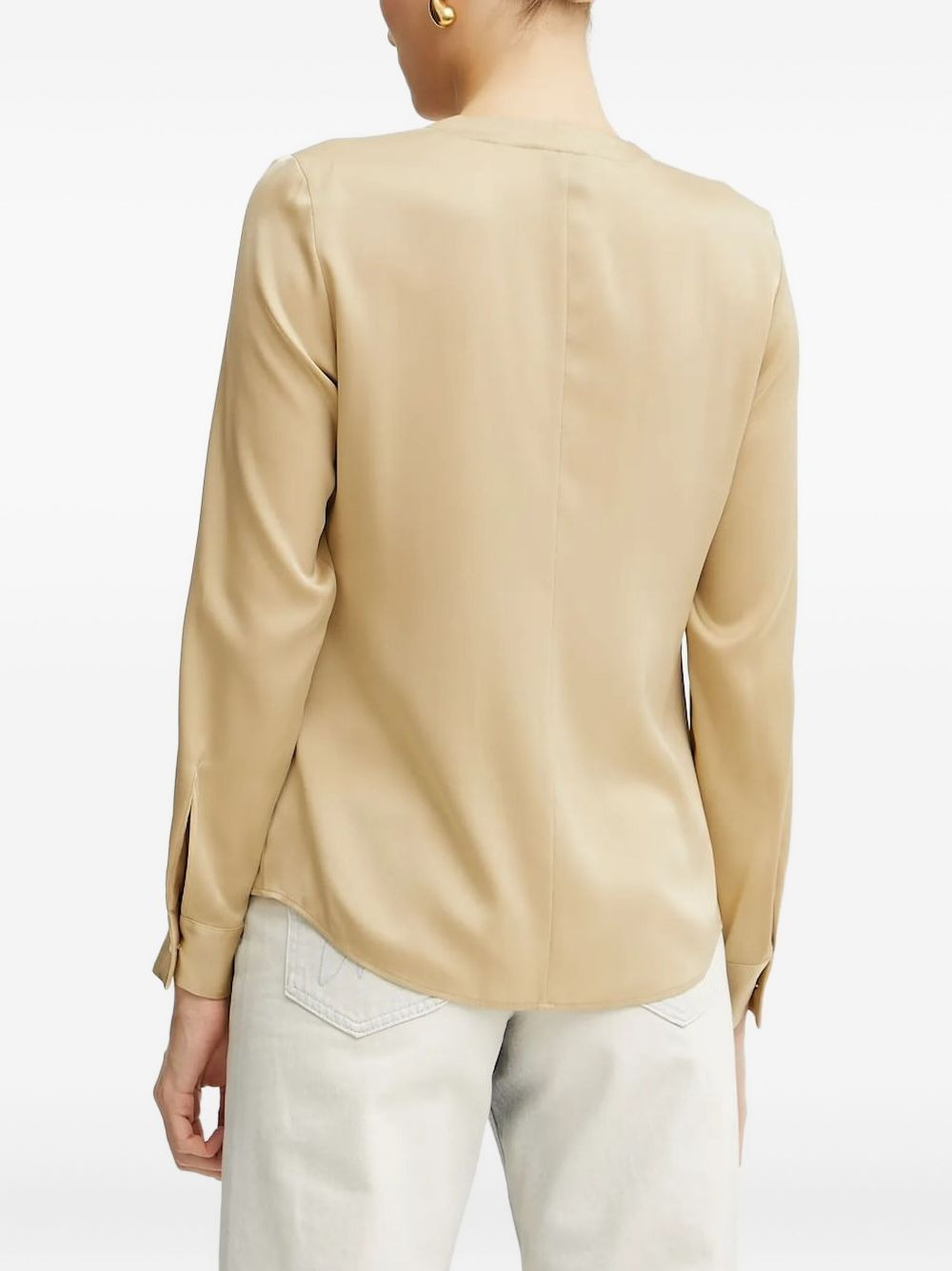 pleated-neck blouse - 2