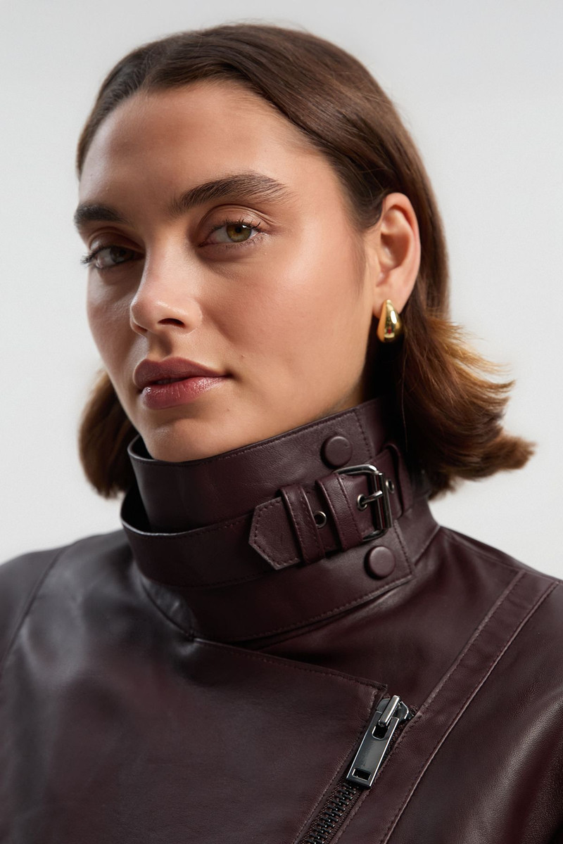 Leather Relaxed Biker Jacket 5