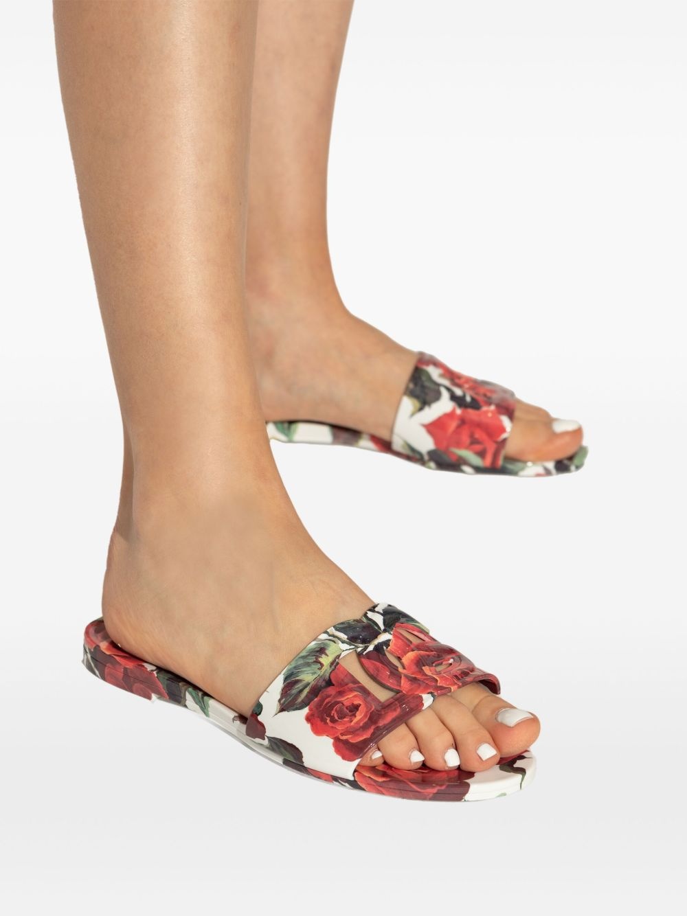 Dolce & Gabbana floral-print slides - 5