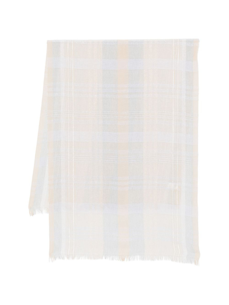 plaid fringed scarf 1