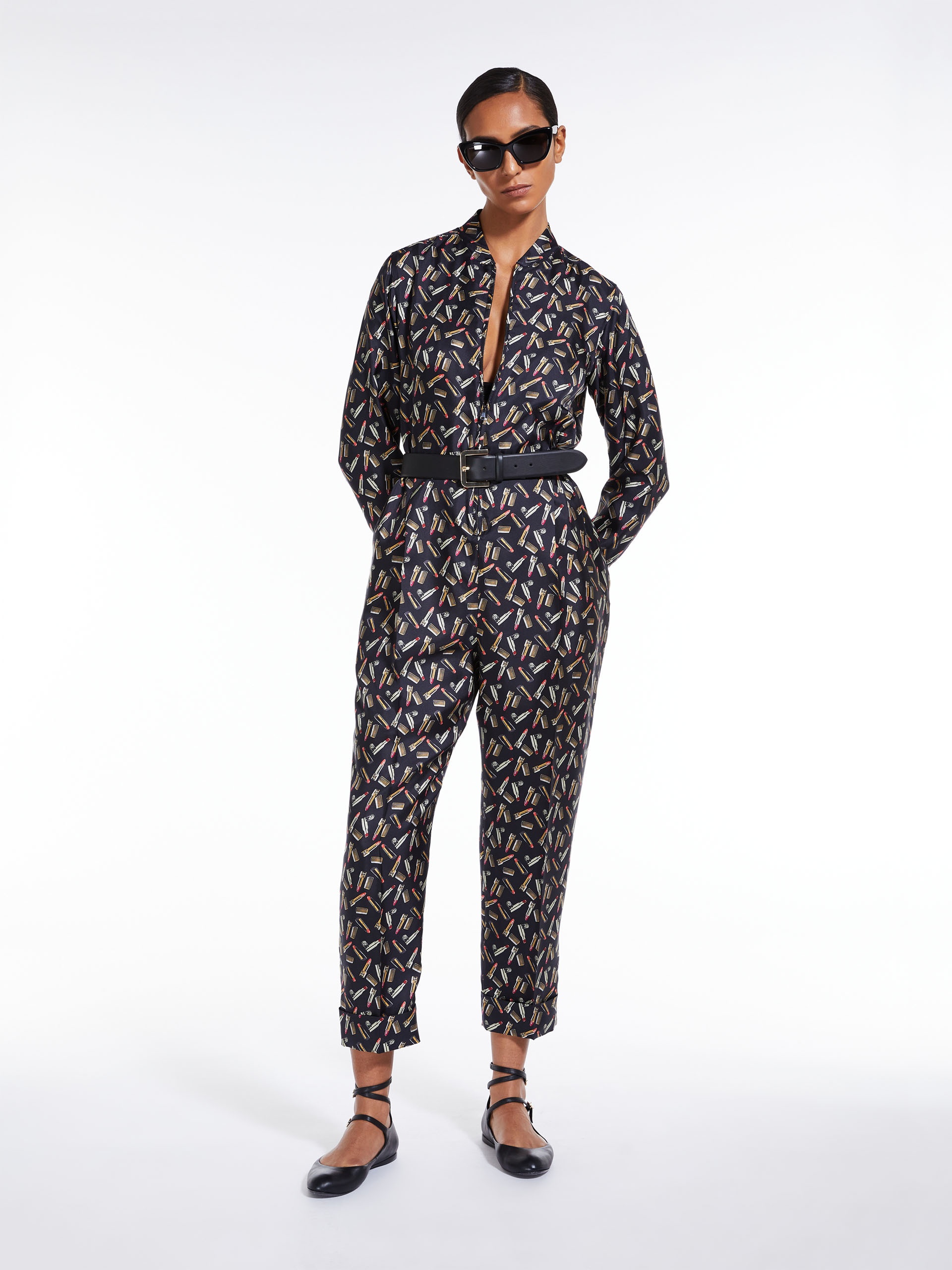 MARA Printed silk twill jumpsuit - 2