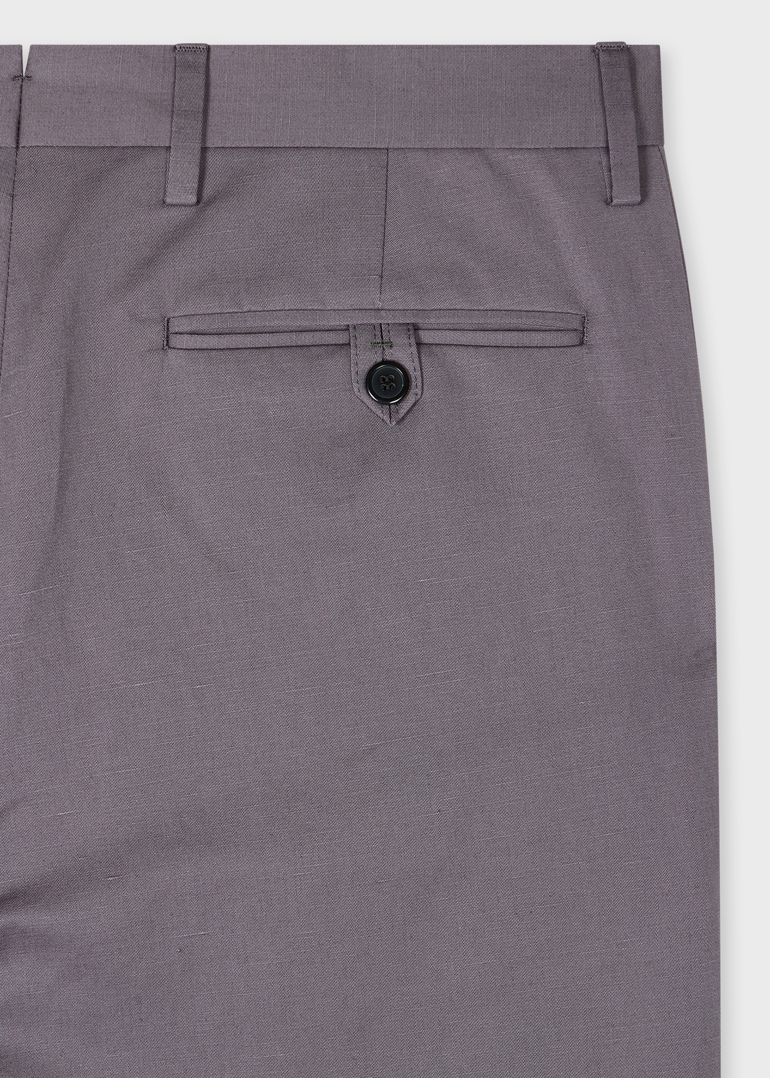 Dusty Mauve Cotton-Linen Trousers - 2