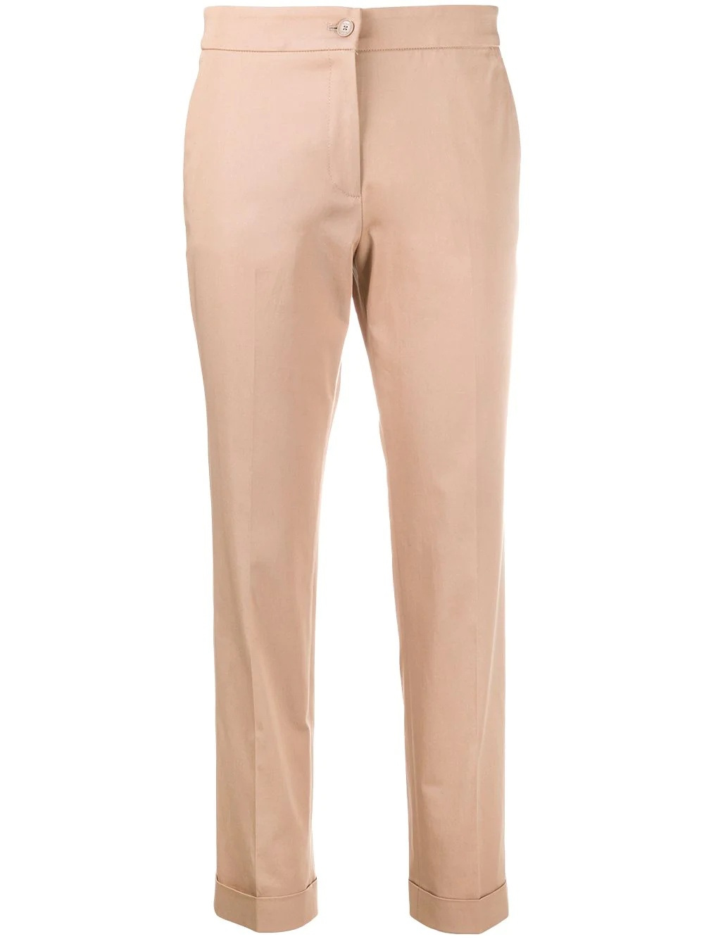 slim-fit cropped trousers - 1