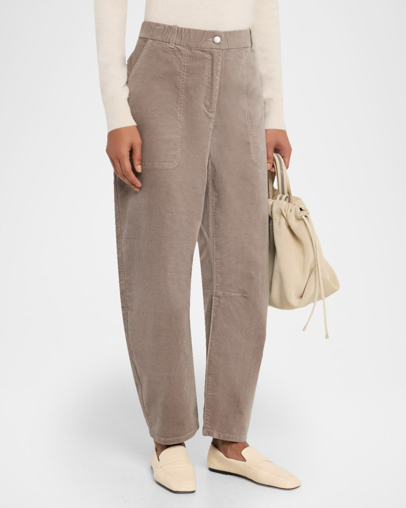 Brushed Stretch Organic Cotton Barrel Pants 4