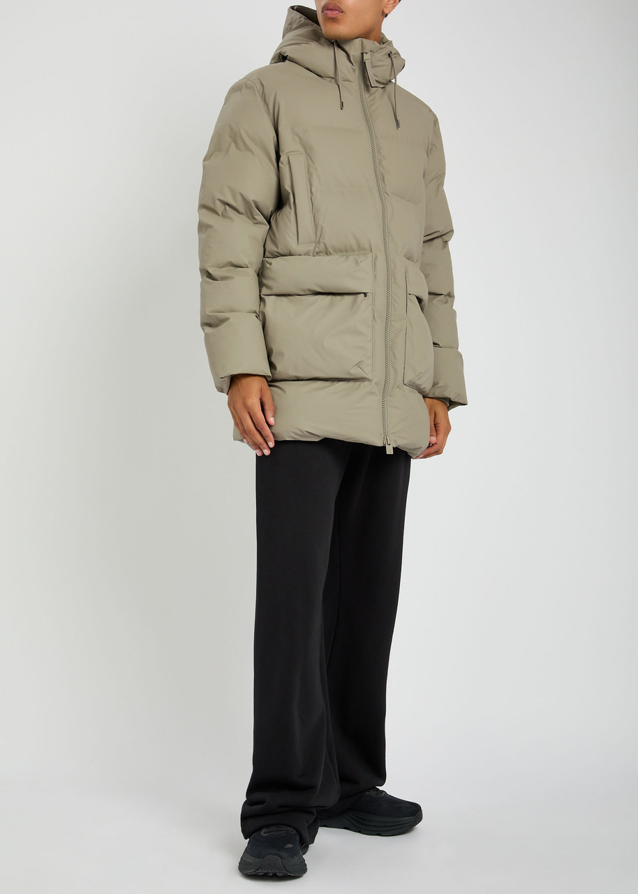 Rains Alta Long Quilted Rubberised Coat - 4
