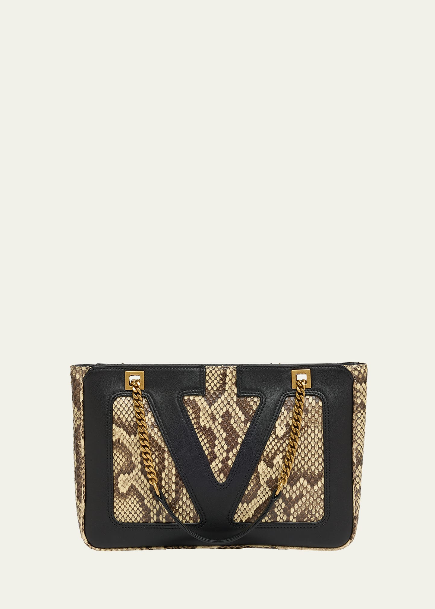 Viva Superstar Small Python & Leather Tote Bag - 1