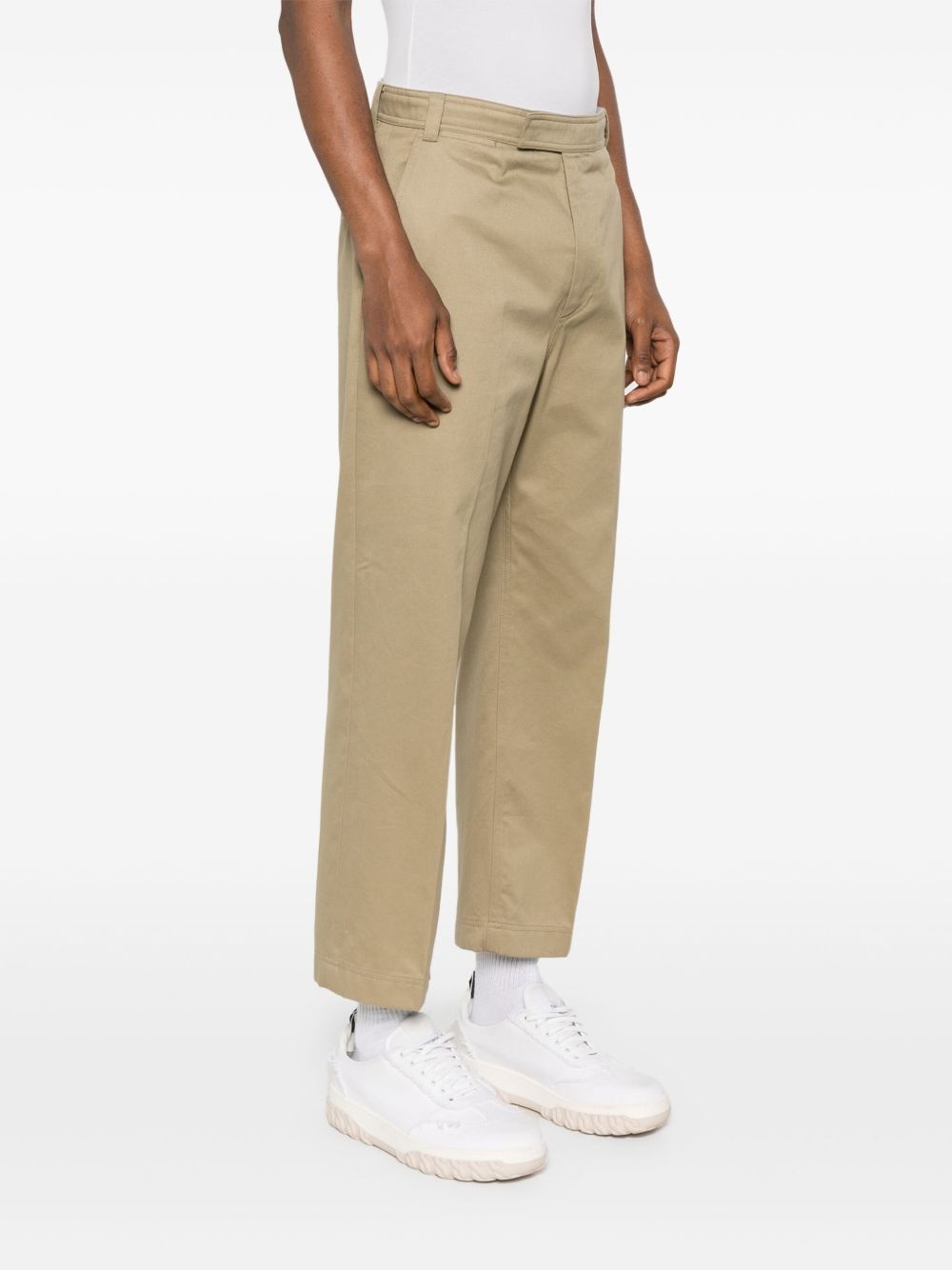 mid-rise tapered chinos - 3