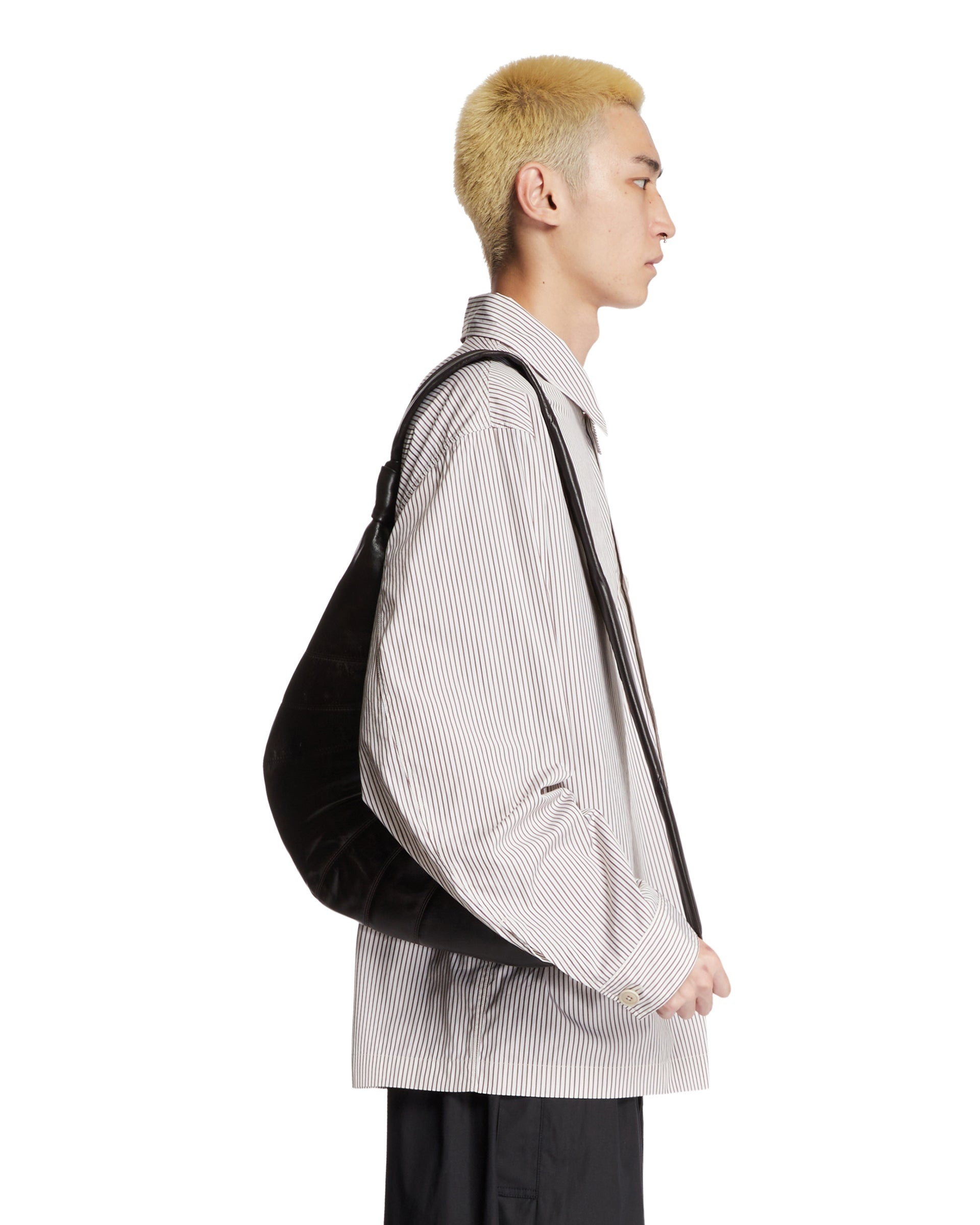 Brown Leather Croissant Bag - 4