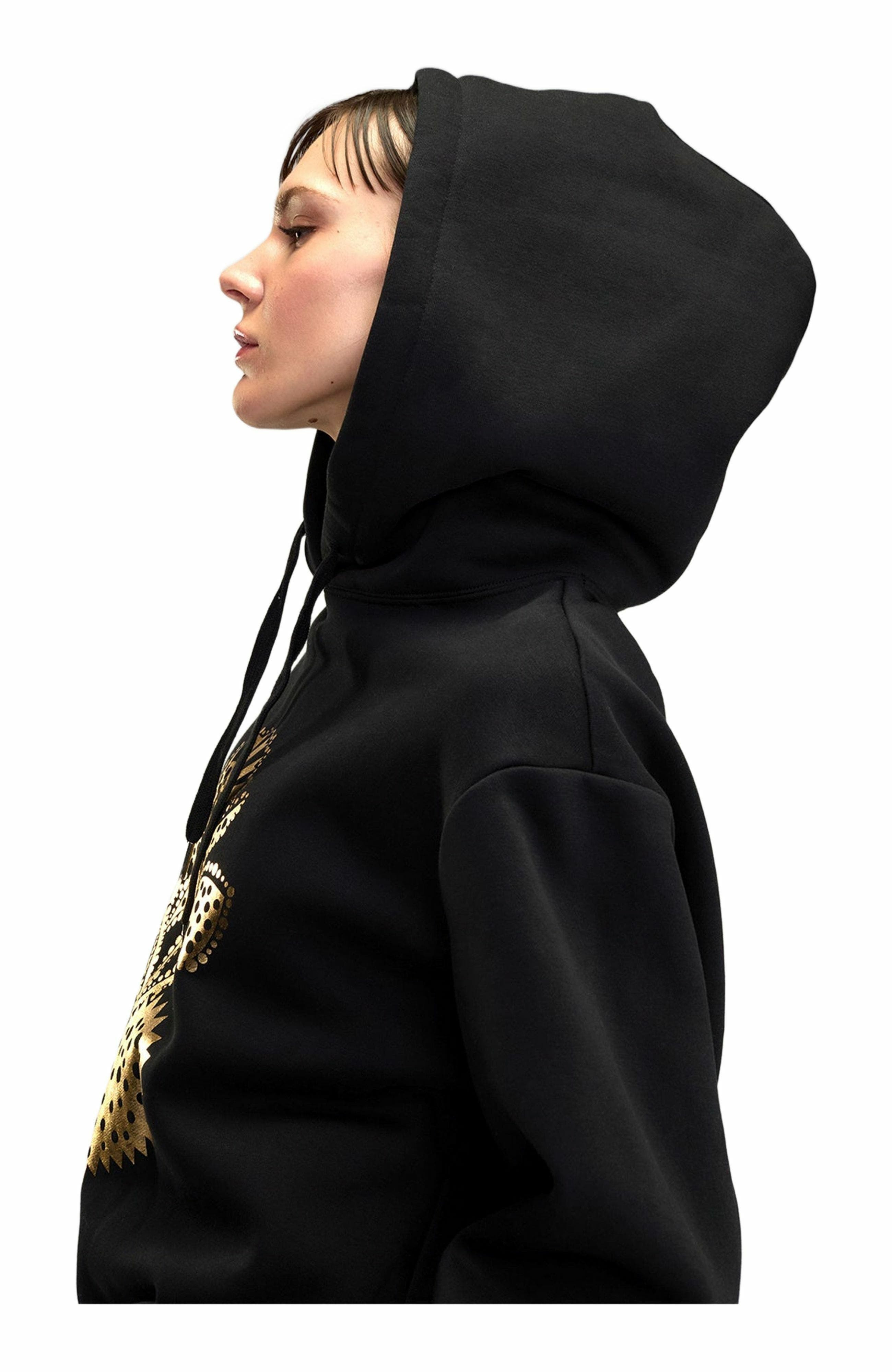 Cynthia Rowley Heart of Gold Hoodie in Black at Nordstrom - 5