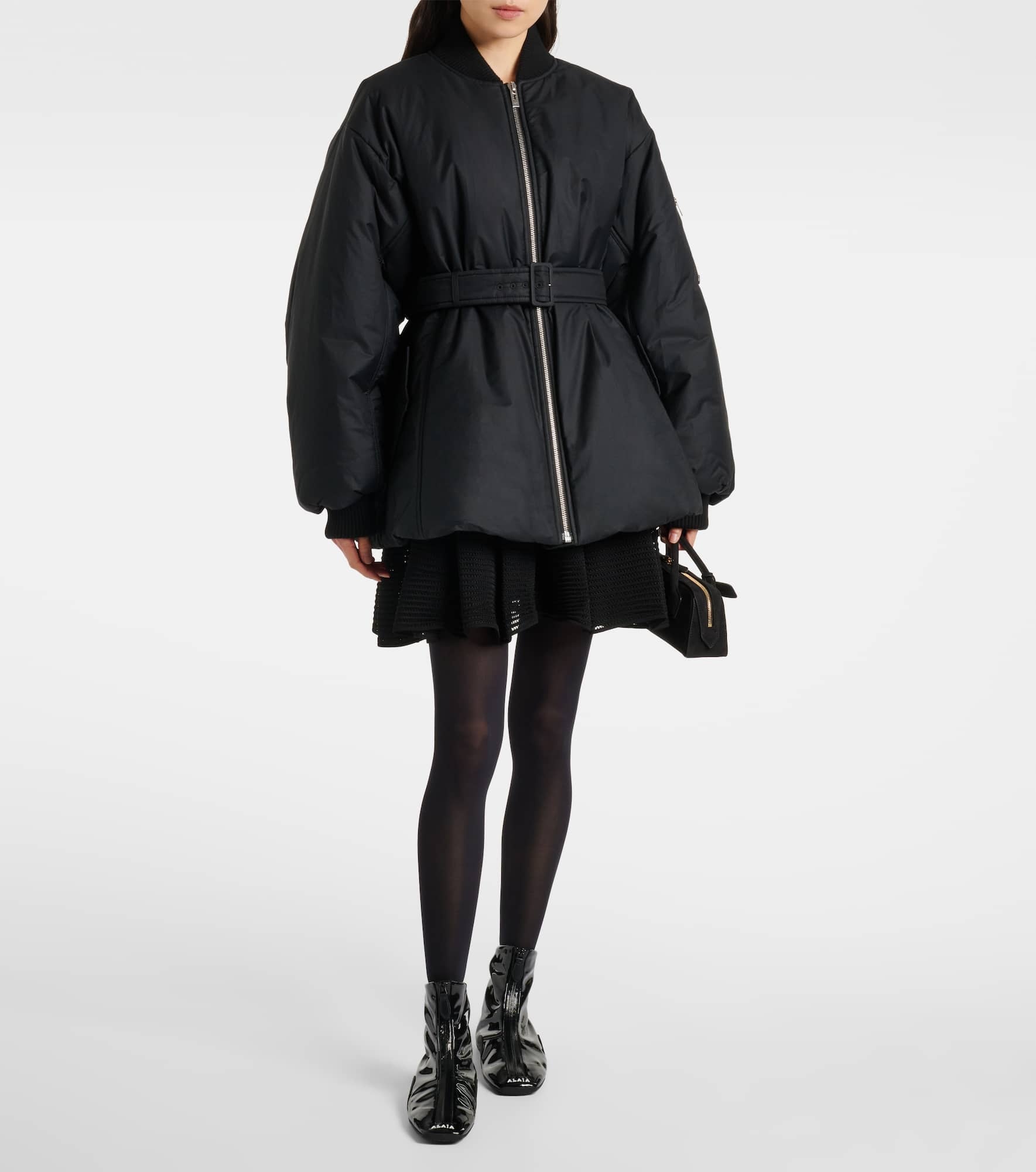 Belted cotton-blend jacket - 2