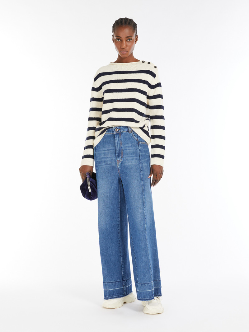 WEEKEND Max Mara AGENDA Cotton denim wide jeans outlook