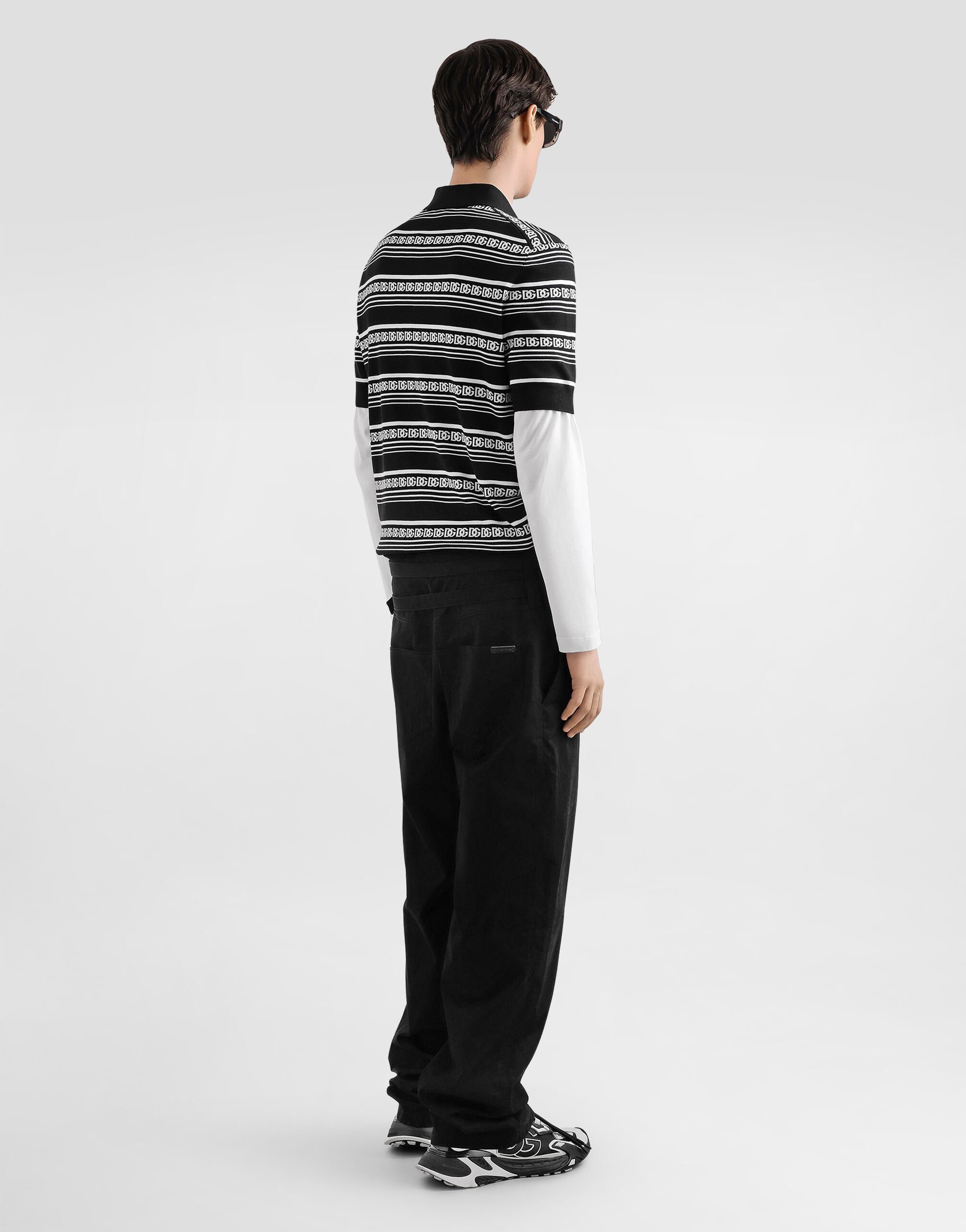 Silk polo shirt with logo - 3