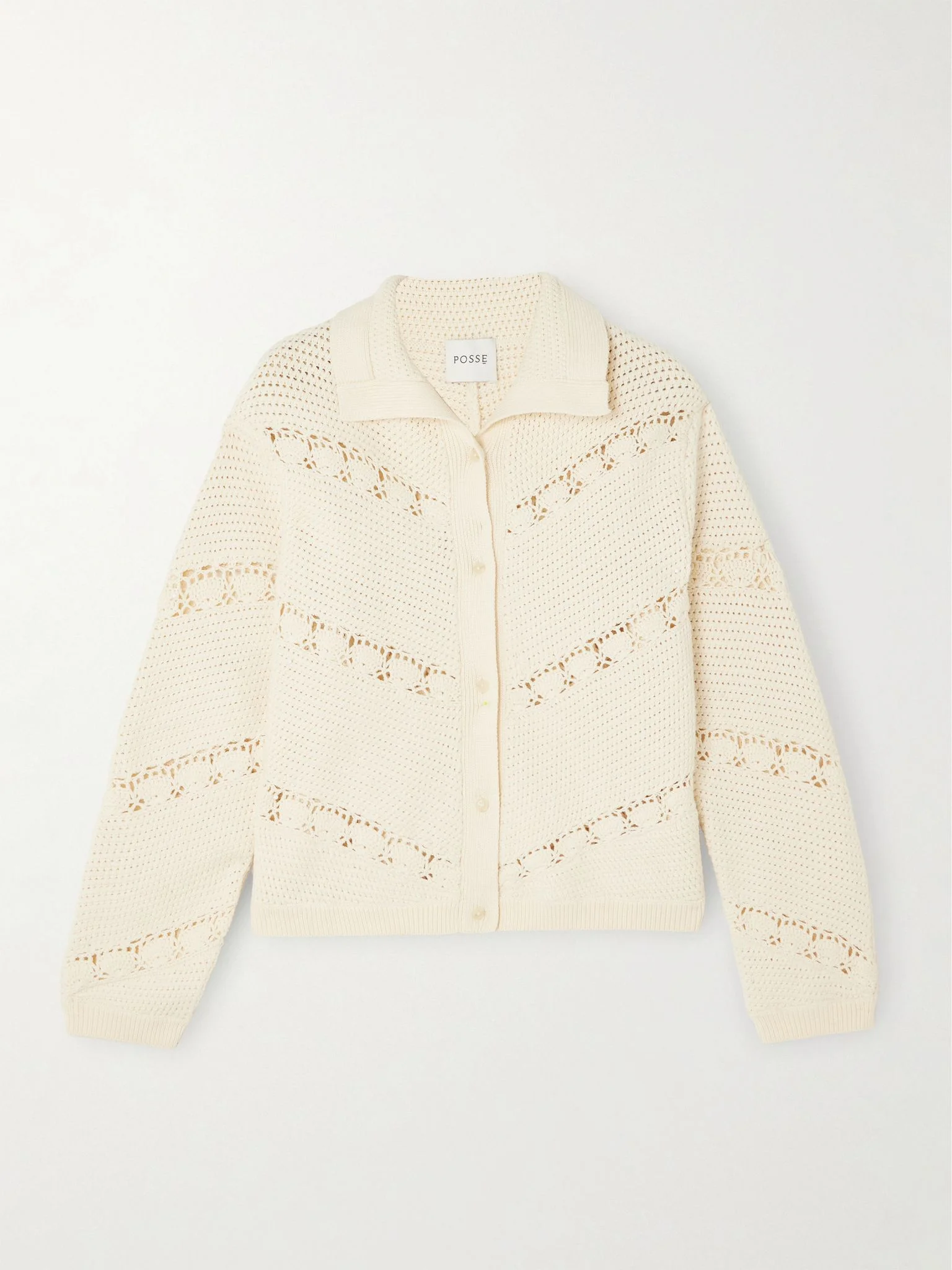 Dylan crocheted cardigan Cream - 1