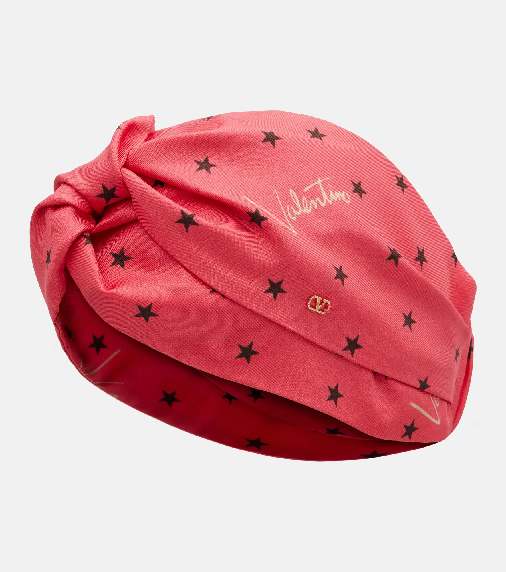 Printed silk twill headband - 1
