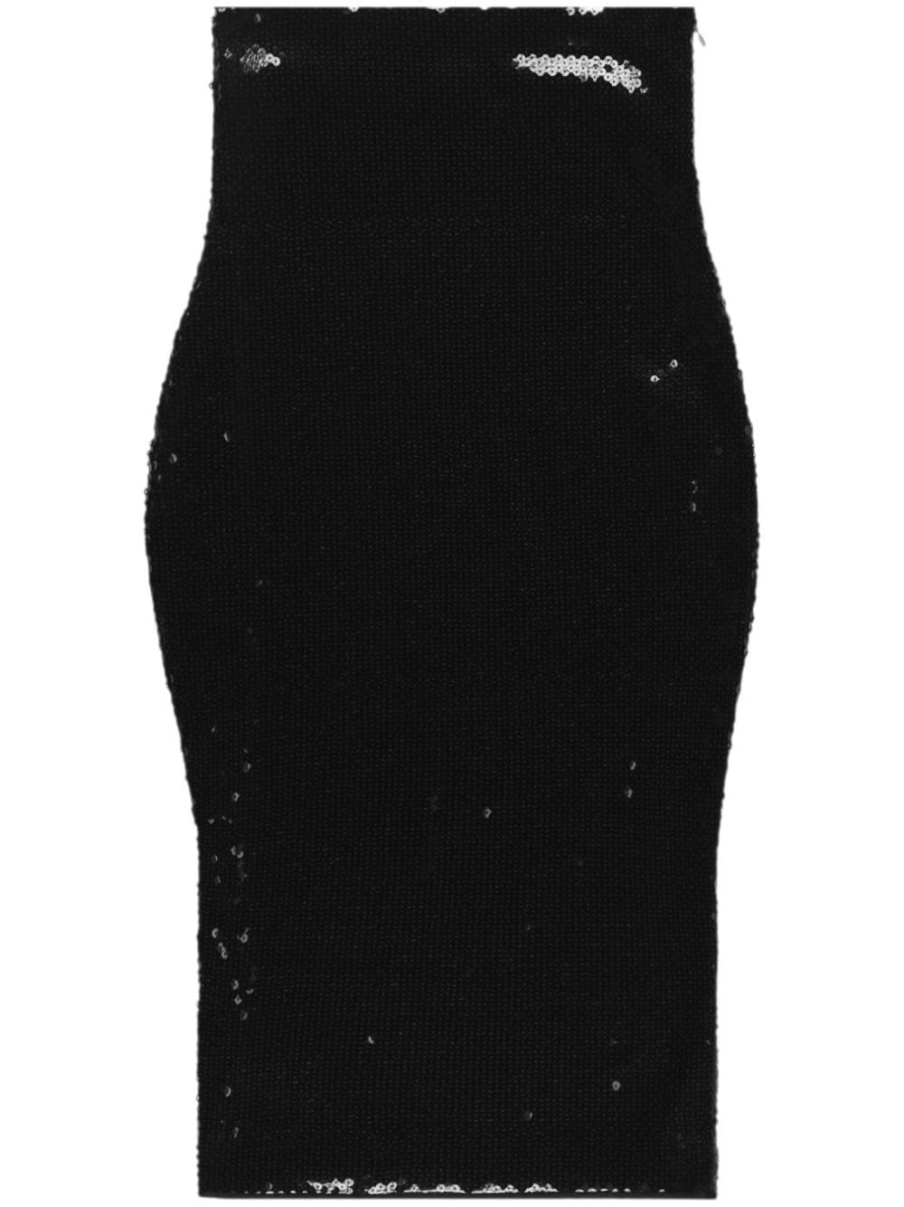 sequin-embellished midi skirt - 1