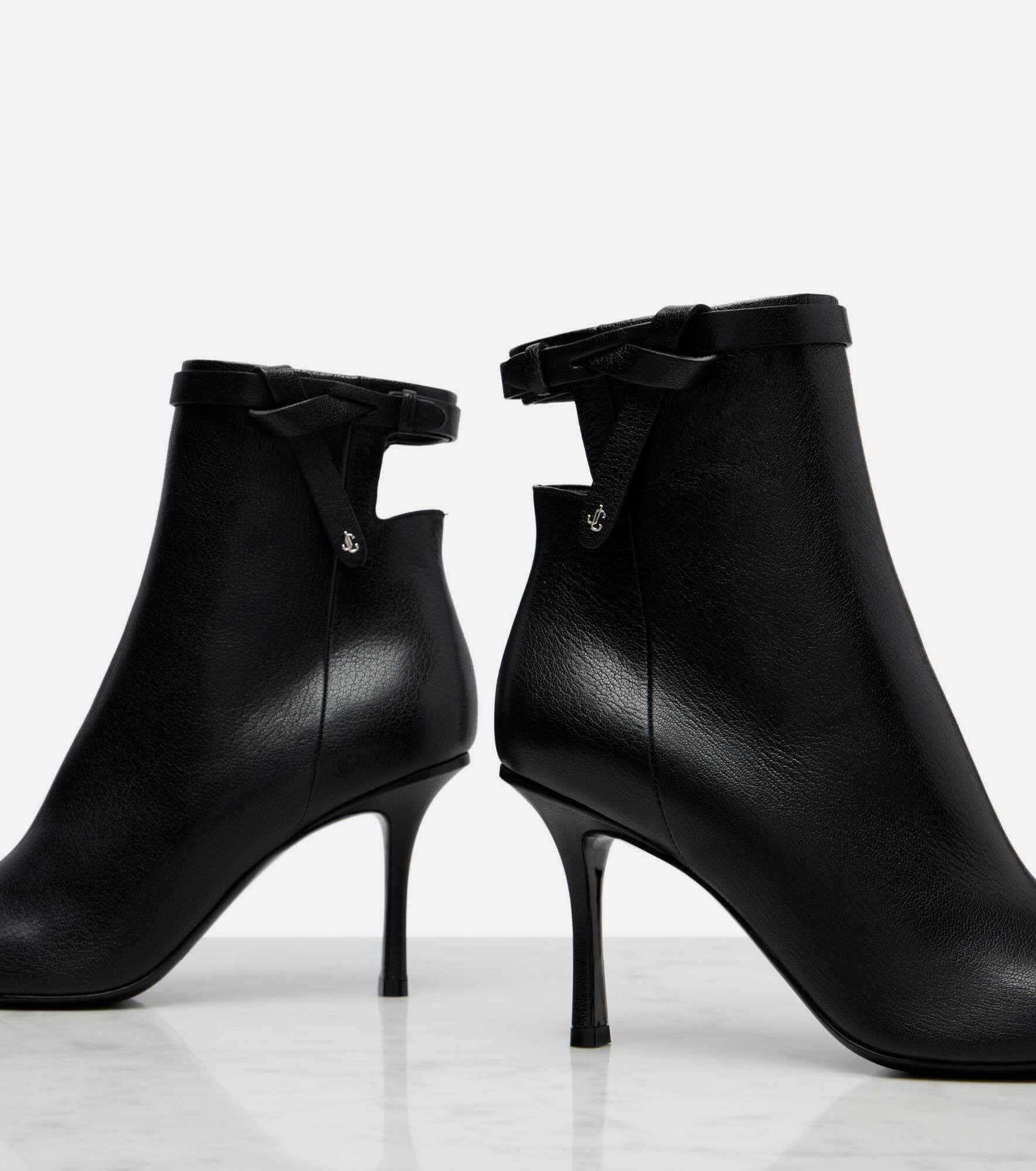 Camie 85 cutout leather ankle boots - 5