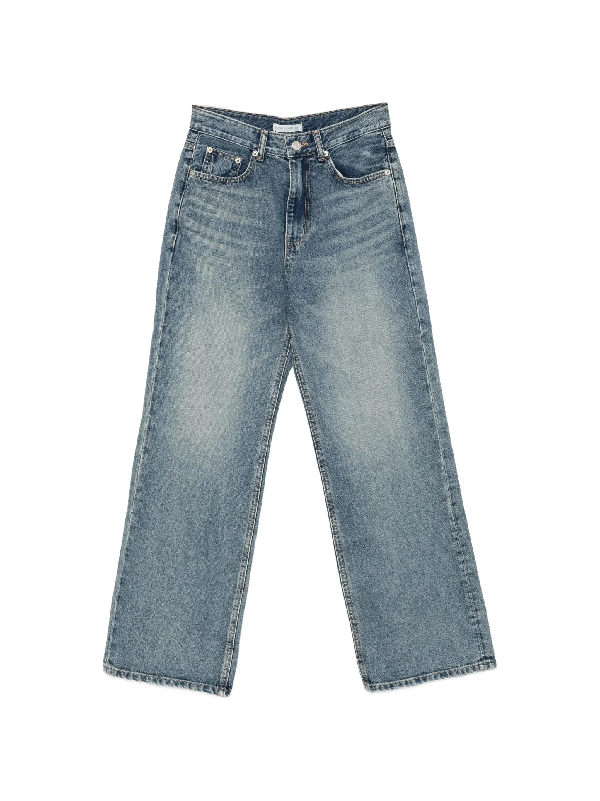 Low Classic Faded Wide-leg Jeans - 1