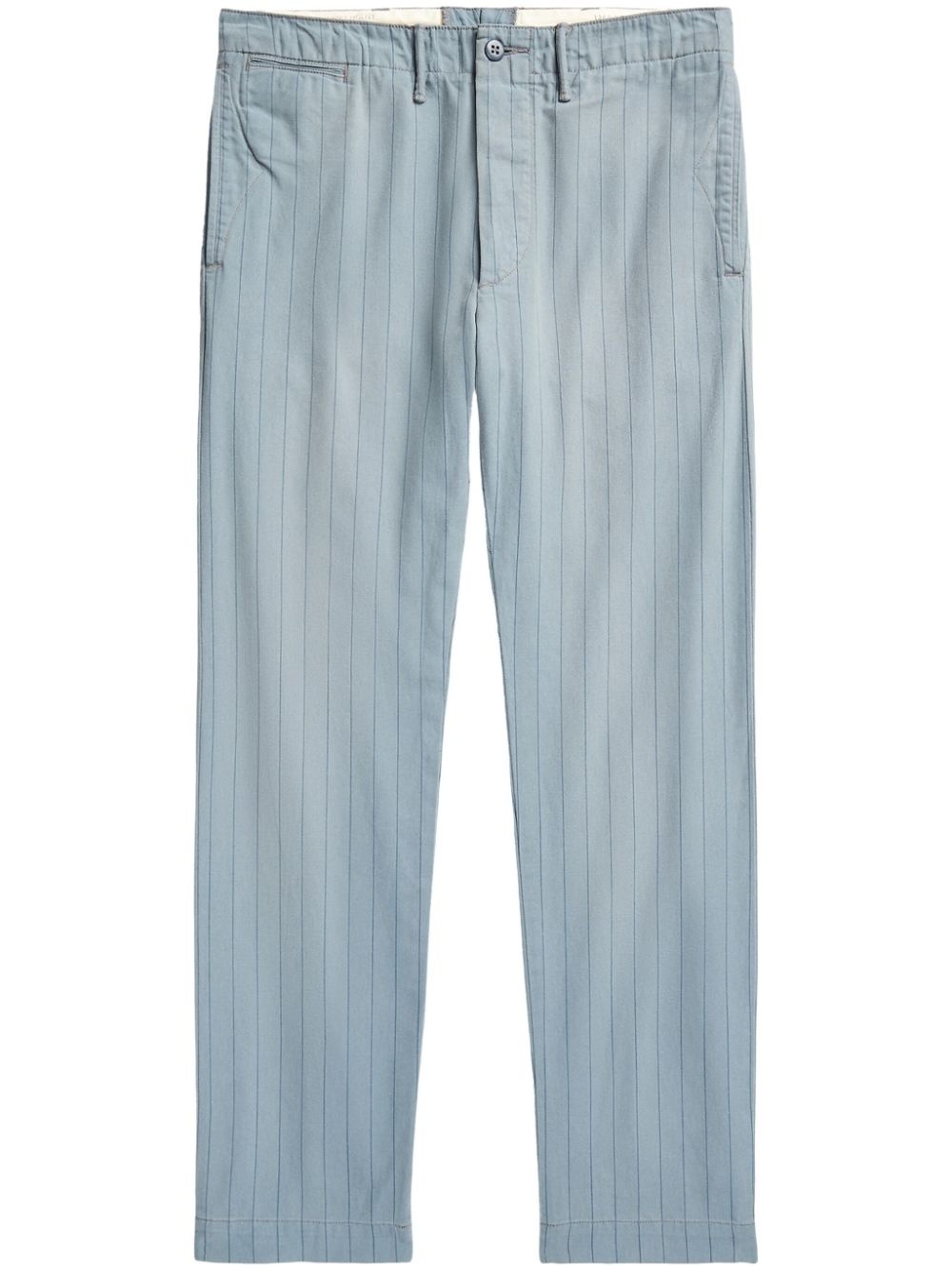 pinstriped cotton trousers - 1