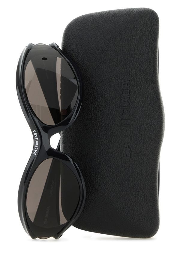 Black acetate Dynamo Round sunglasses - 3