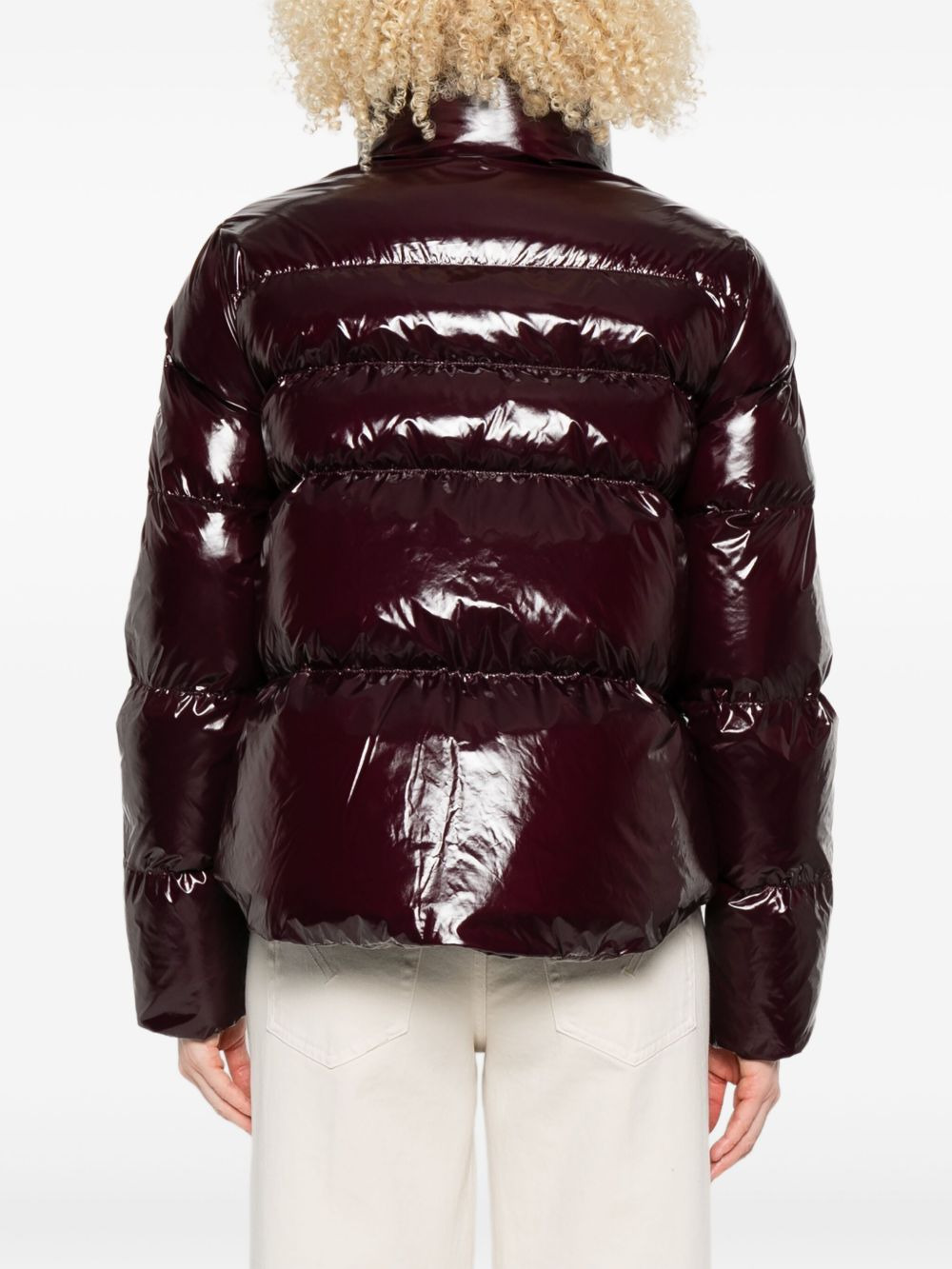 quilted shiny jacket - 4
