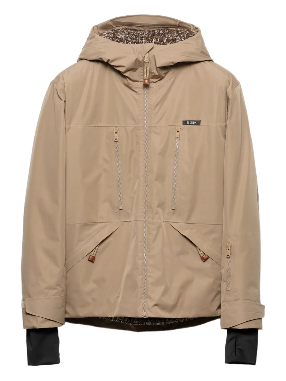hooded zip-fastening jacket - 1