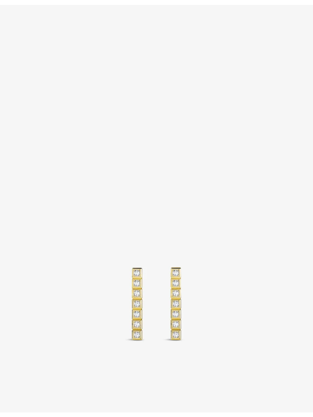 Ice Cube Pure 18-carat yellow-gold and diamond earrings - 1