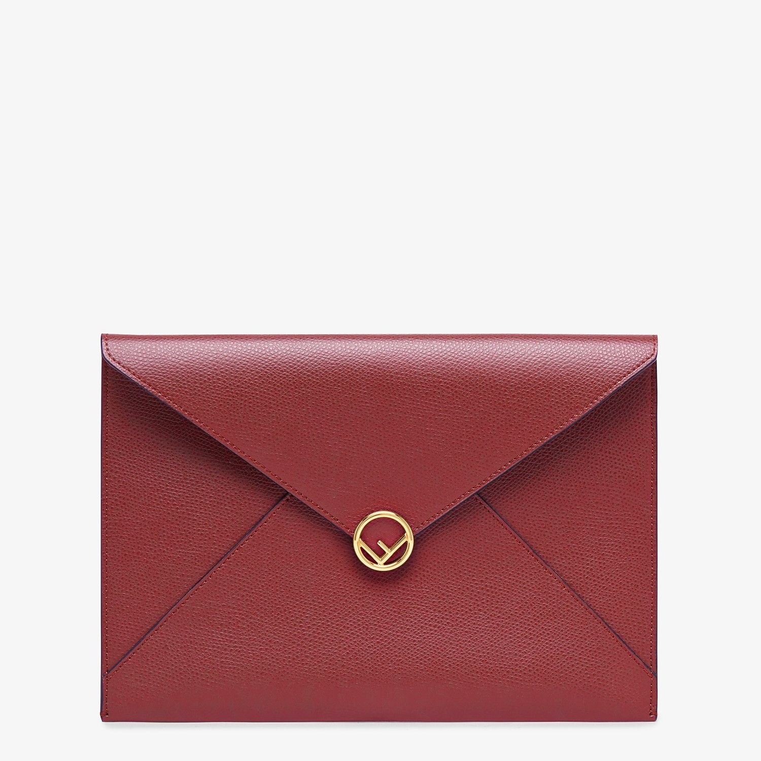 Burgundy leather pouch - 1