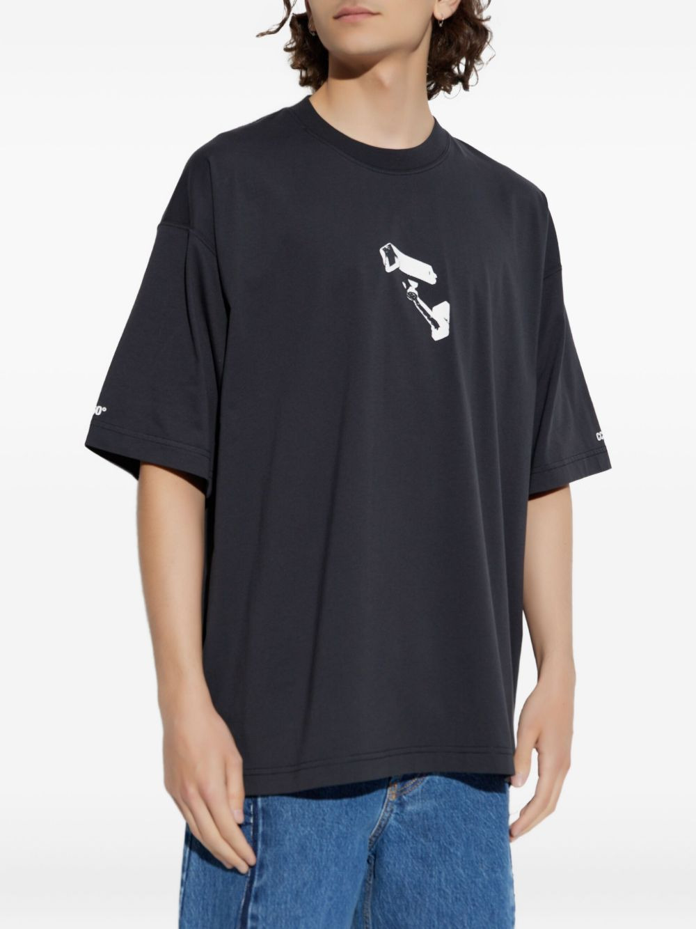 camera-print T-shirt - 4
