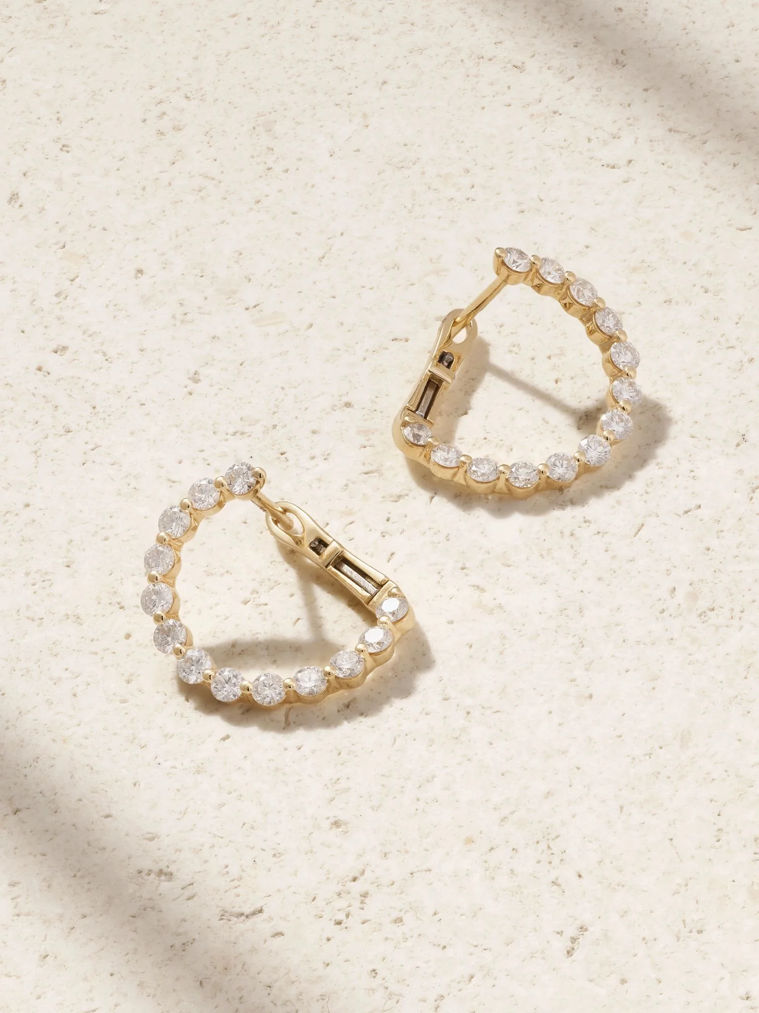 Circle 18-karat gold diamond earrings Gold - 1