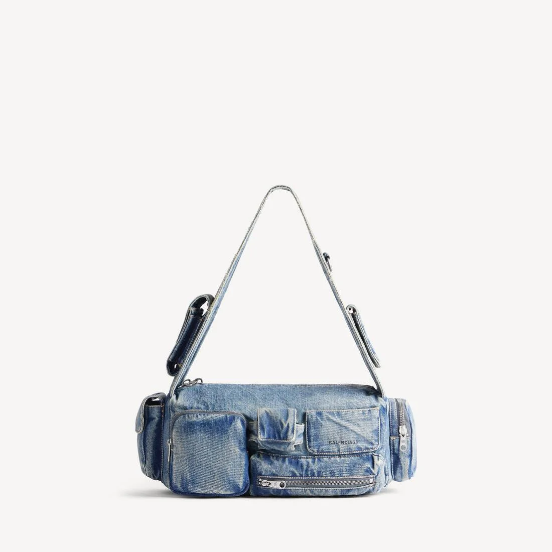 Men's Superbusy Small Sling Bag Denim in Blue - 1