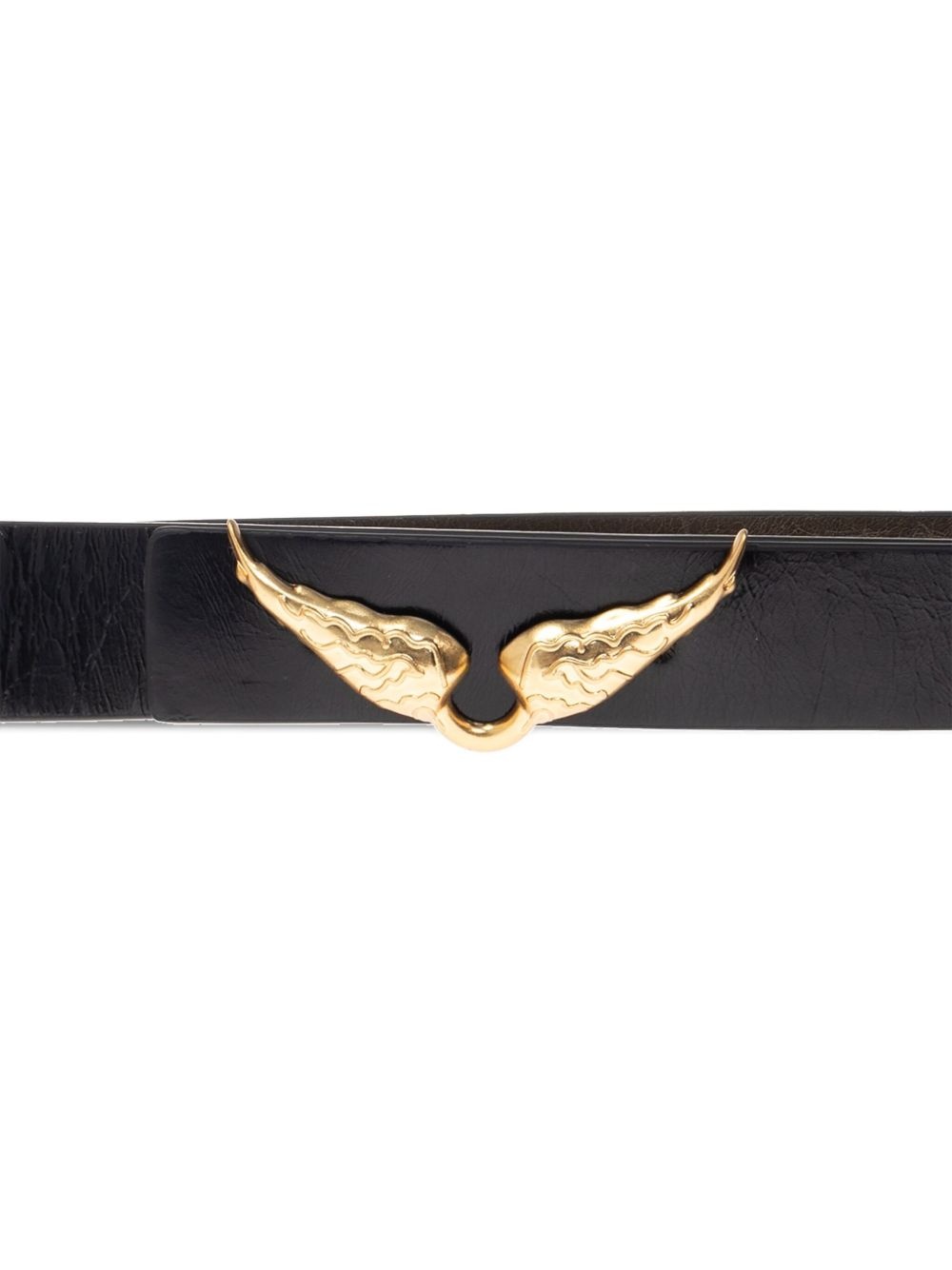 winged-buckle leather belt - 3