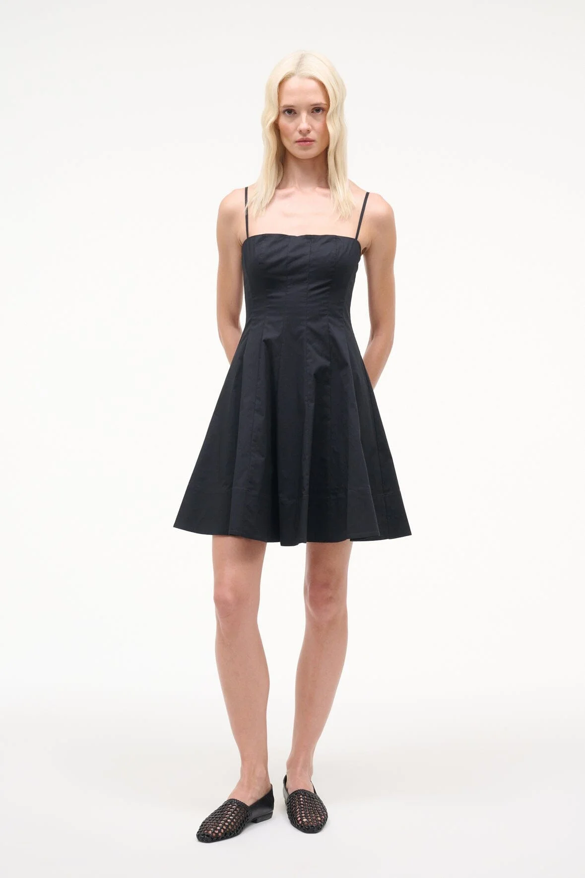 STAUD WYLIE MINI DRESS BLACK - 1