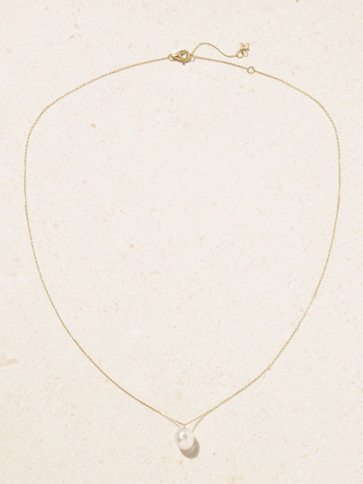 14-karat gold, pearl and diamond necklace Off-white - 4