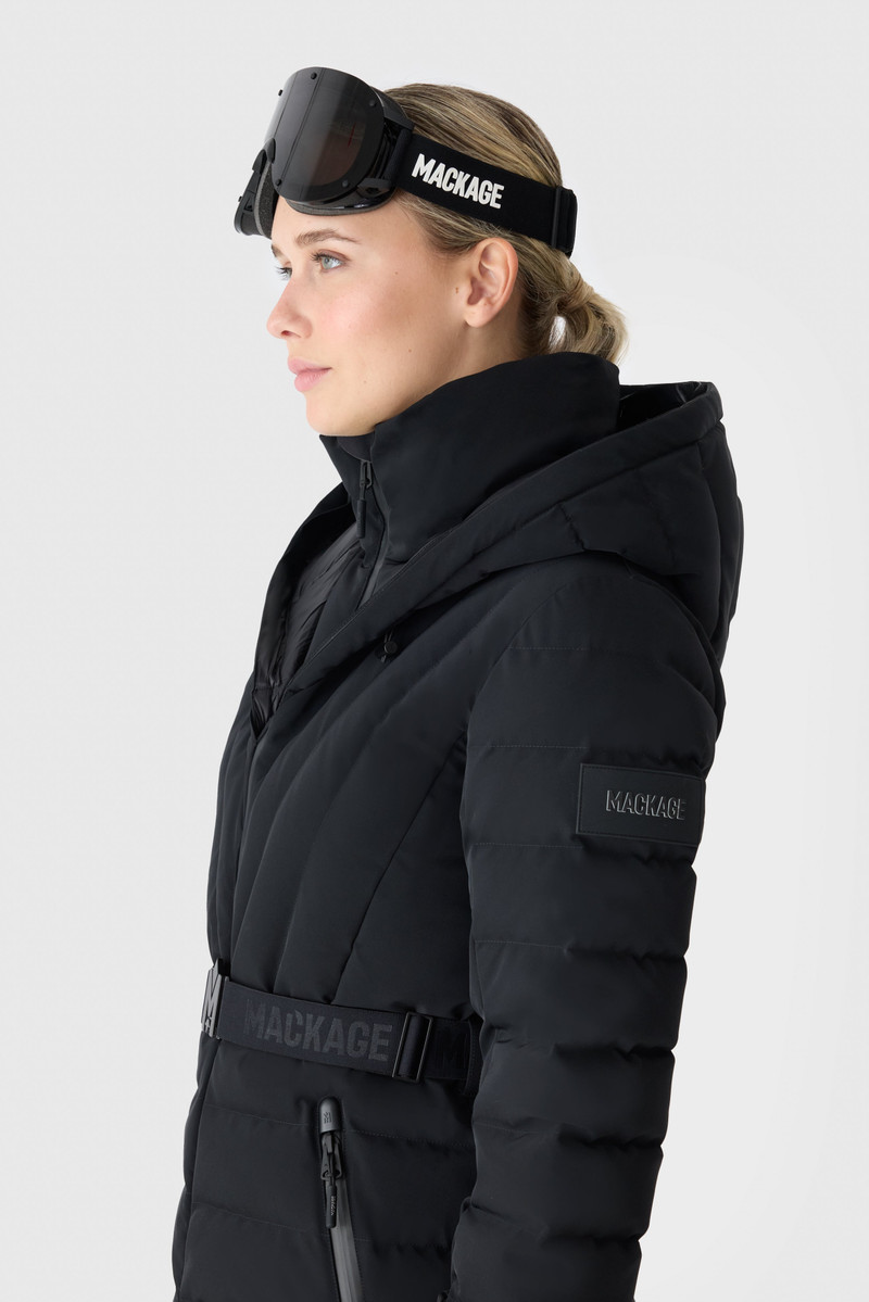 ELITA-ZR Down ski jacket with removable blue fox fur trim 9