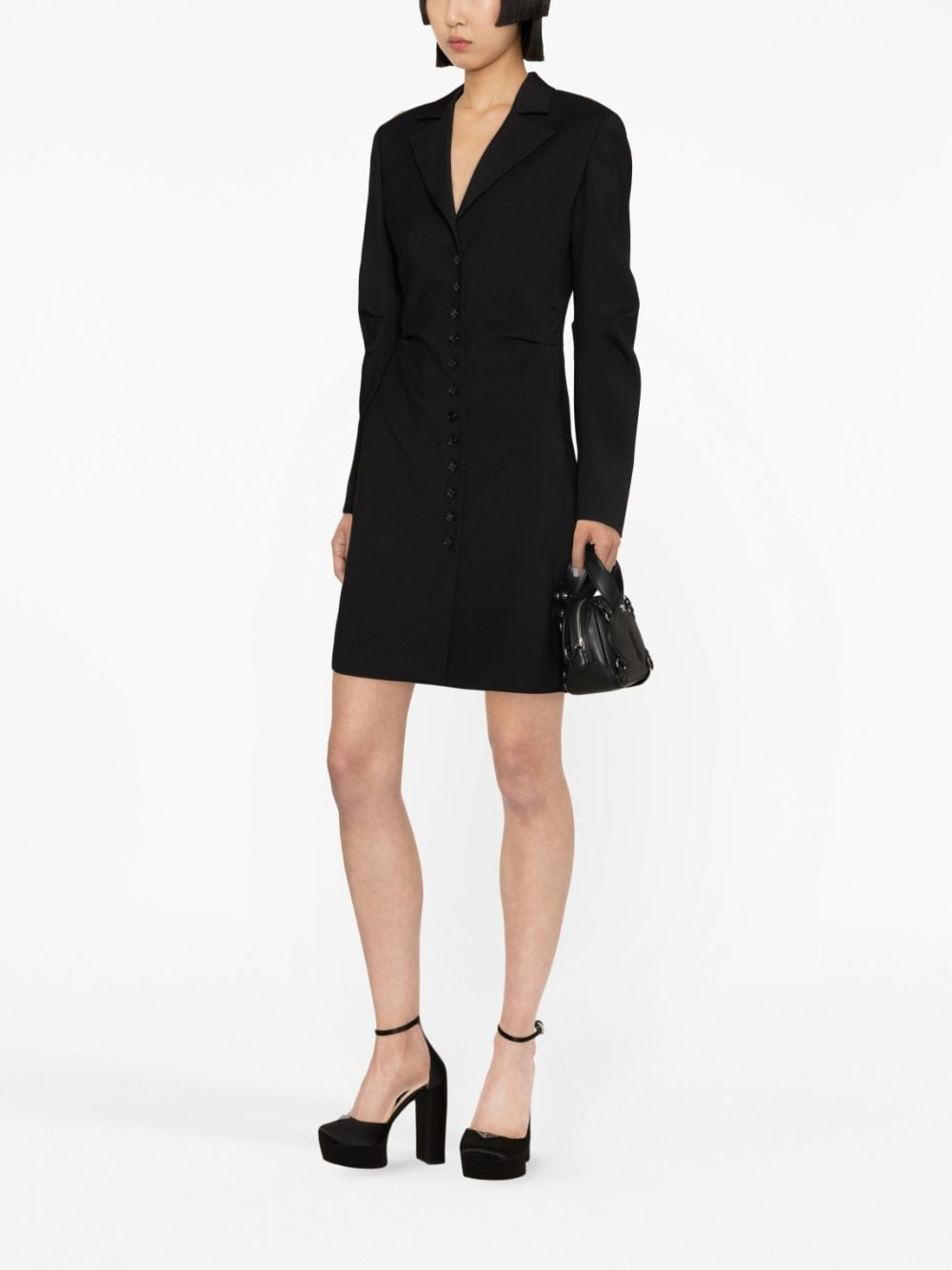 notched-lapel single-breasted coat - 2