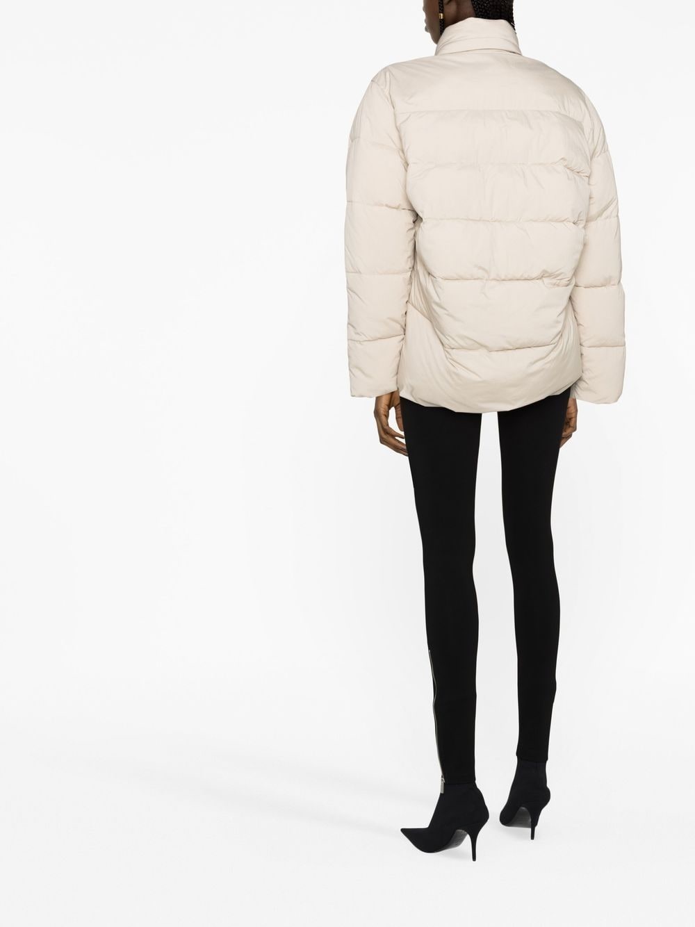 C-Shape logo-print puffer jacket - 3