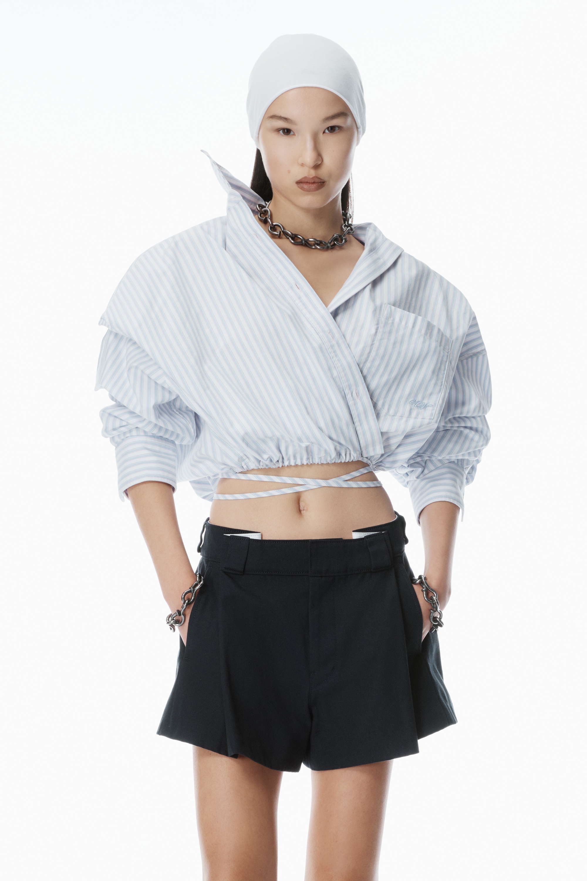Cotton Oxford Wrap Shirt - 2