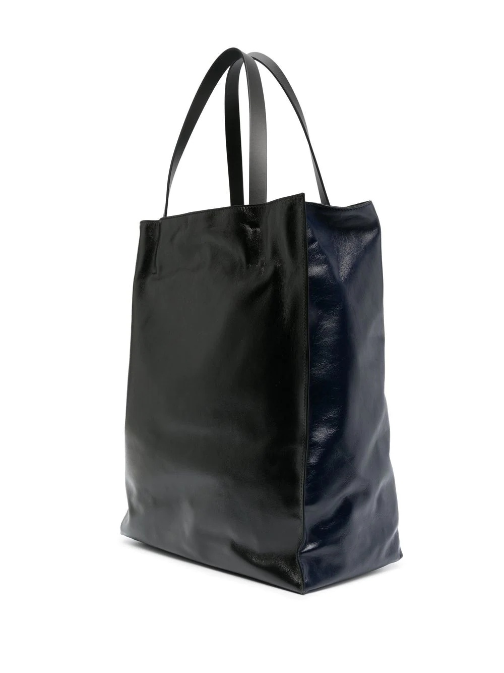 two-tone leather tote bag - 3