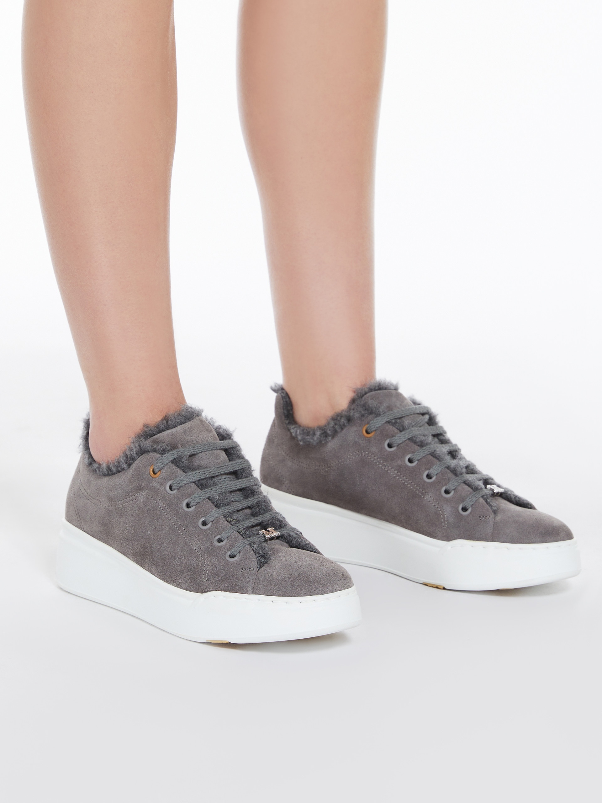 TMAXI2 Sneakers in suede and wool and alpaca Teddy fabric - 7