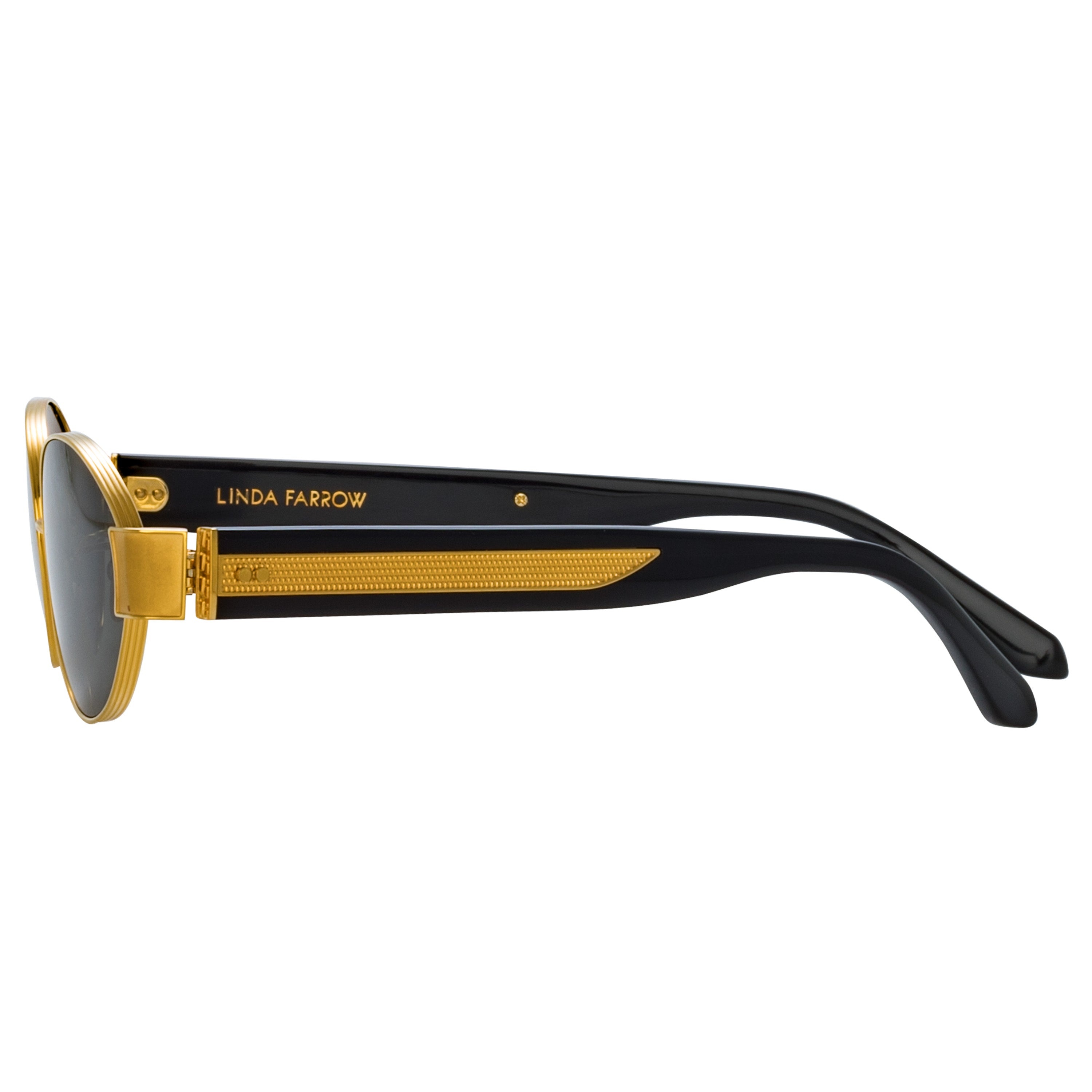 MEN'S SADIE OVAL SUNGLASSES IN YELLOW GOLD - 4